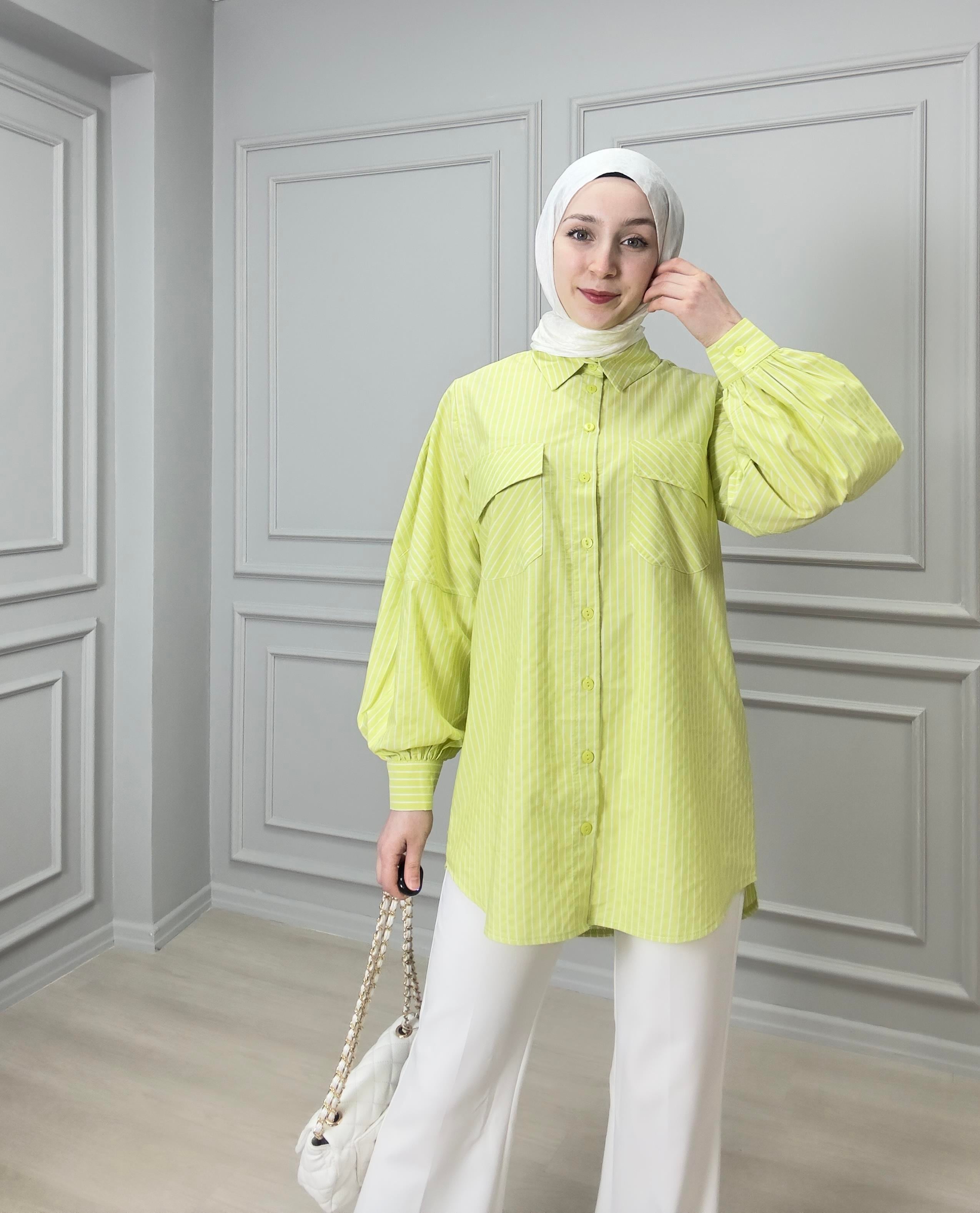 Yeşil Çizgili Gömlek