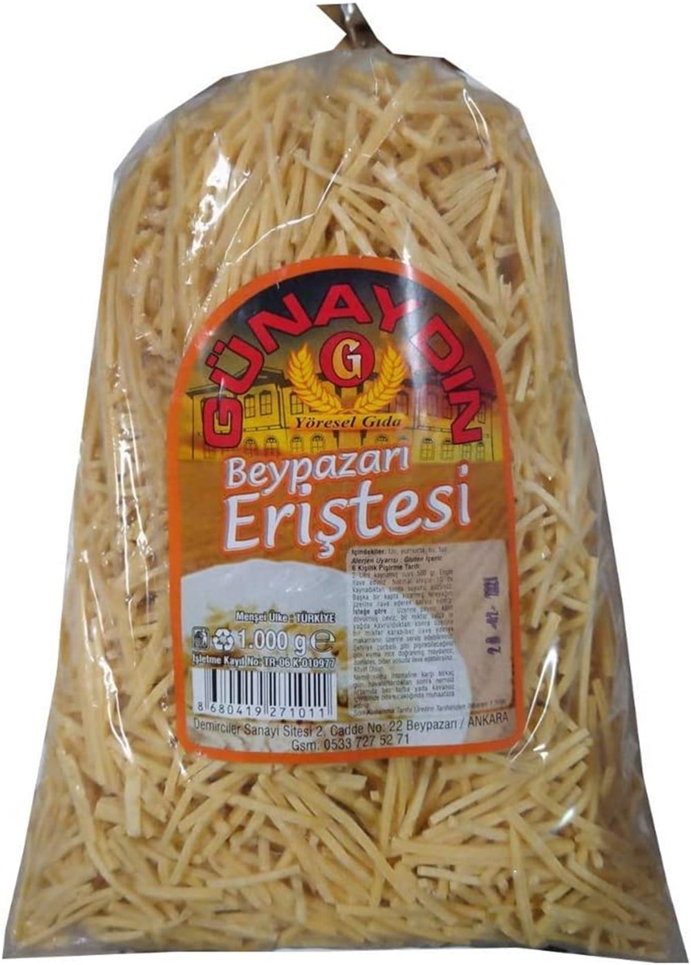 BEYPAZARI ERİŞTESİ 1000 GRMakarna Erişte