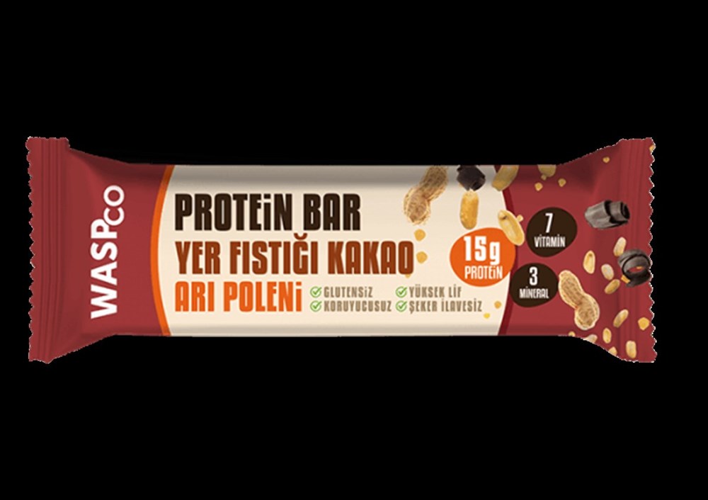 PROTEIN BAR 50 GR YER FISTIĞI KAKAO ARI POLENİSAĞLIKLI ATIŞTIRMALIK