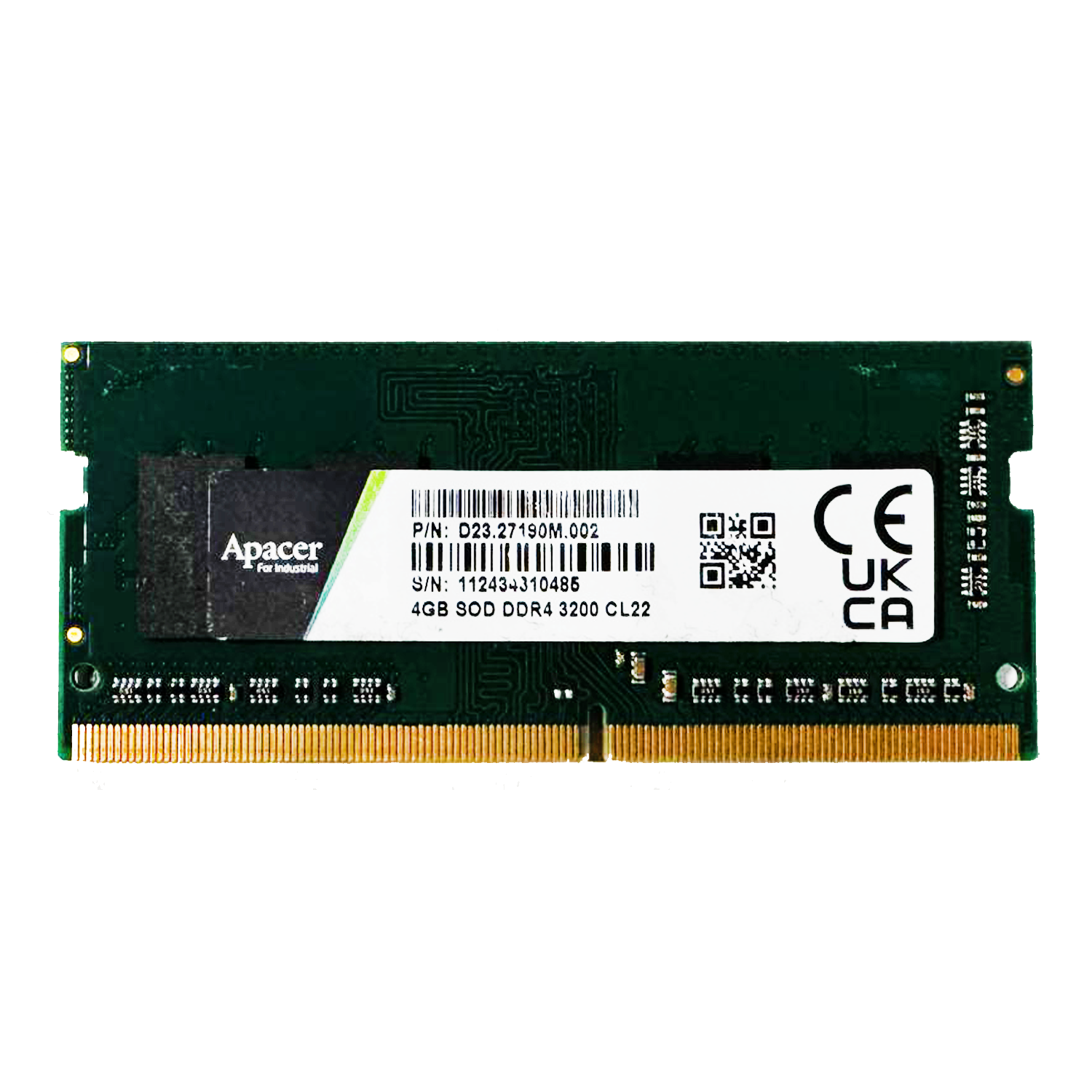  Bellek (Ram) Apacer D23.27190M.002 Distribütör  Apacer D23.27190M.002 SODIMM 4GB DDR4 3200MHz Ram (KUTUSUZ)