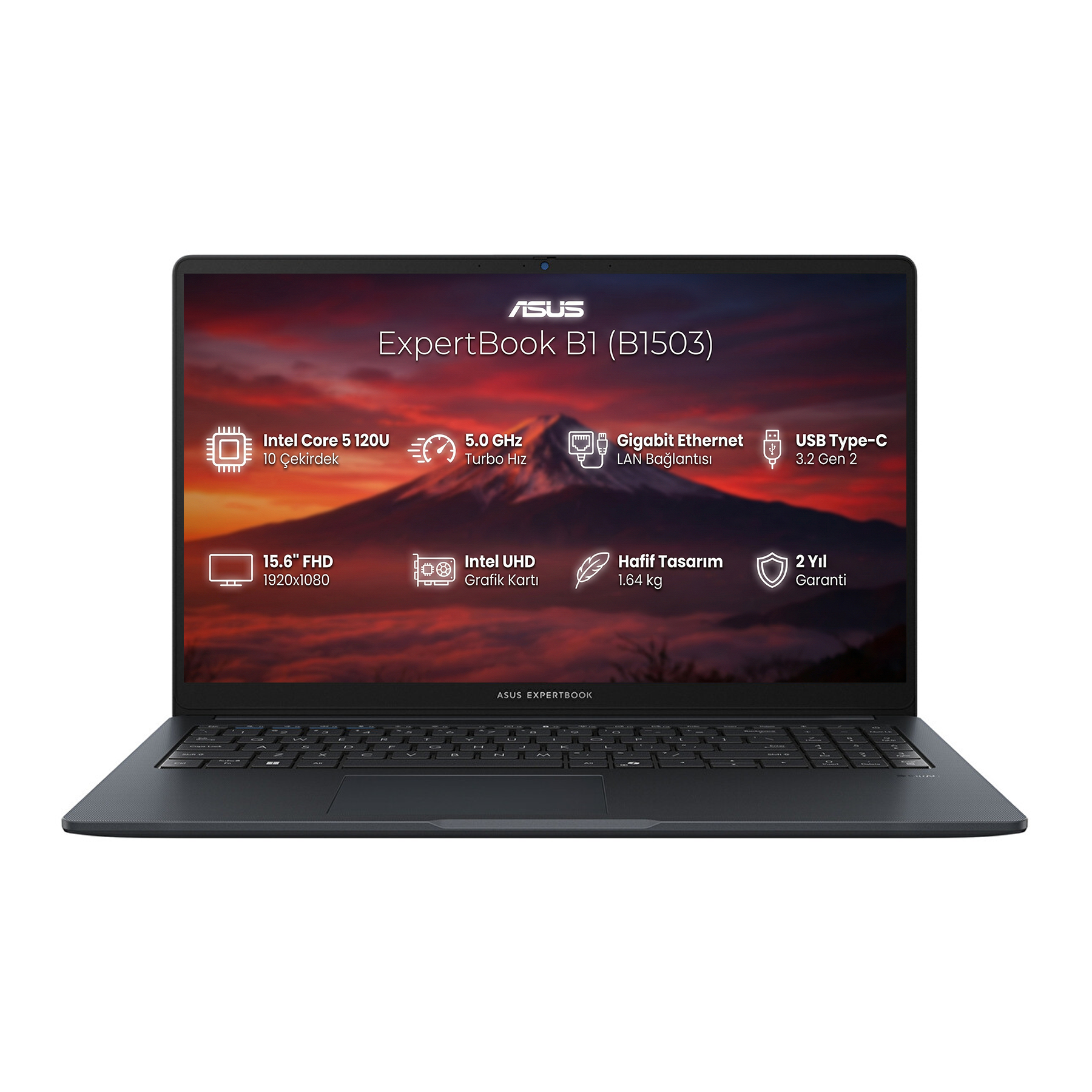  Dizüstü Bilgisayar ASUS B1503CVA-C58G512B4D 021 Distribütör  Asus ExpertBook B1 Intel Core 5 120U 40GB 2TB SSD 15.6