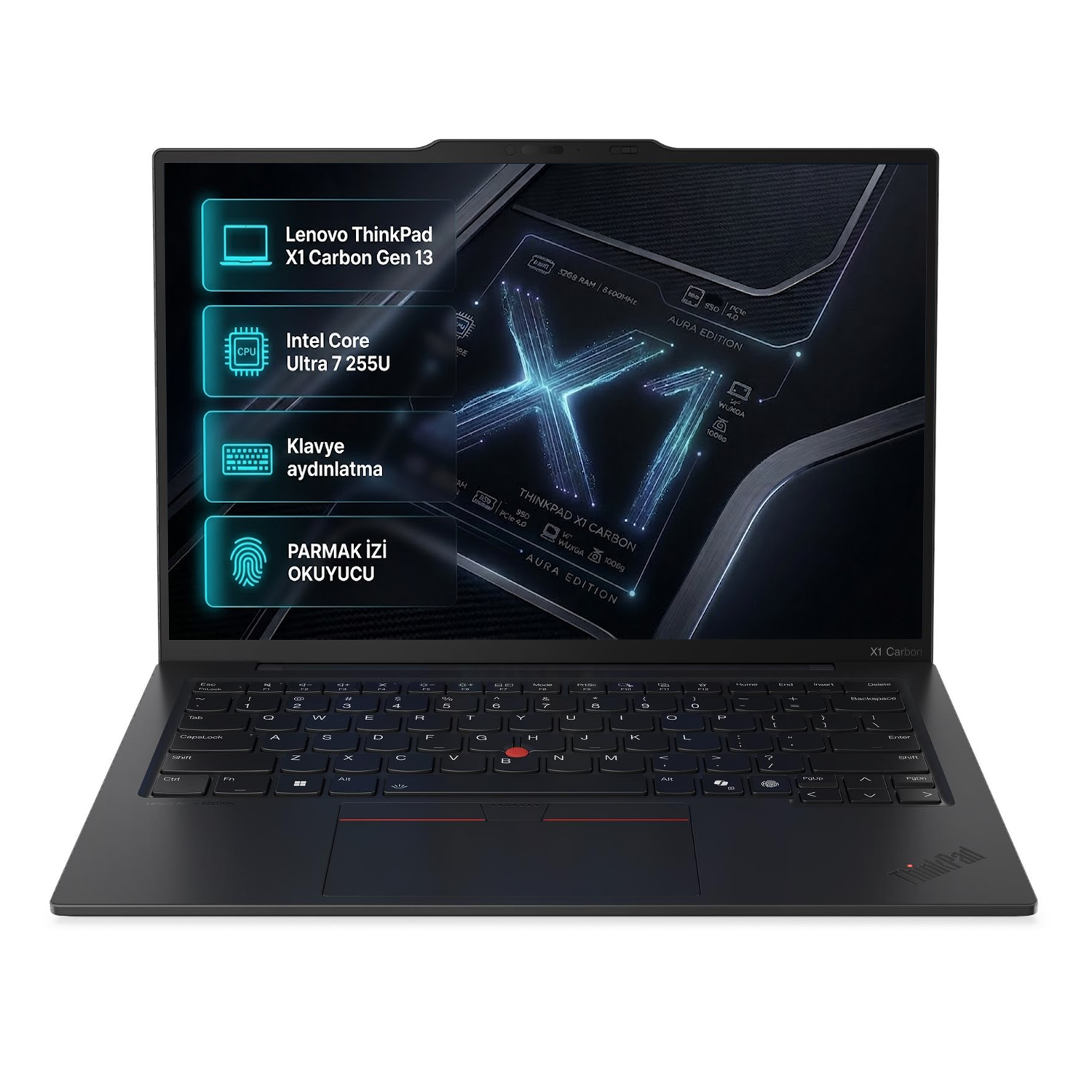  Dizüstü Bilgisayar LENOVO 21NYS9THTX 002 Distribütör  Lenovo ThinkPad X1 Carbon Gen 13 Aura Intel Core Ultra 7 255U 32GB 2TB SSD 14