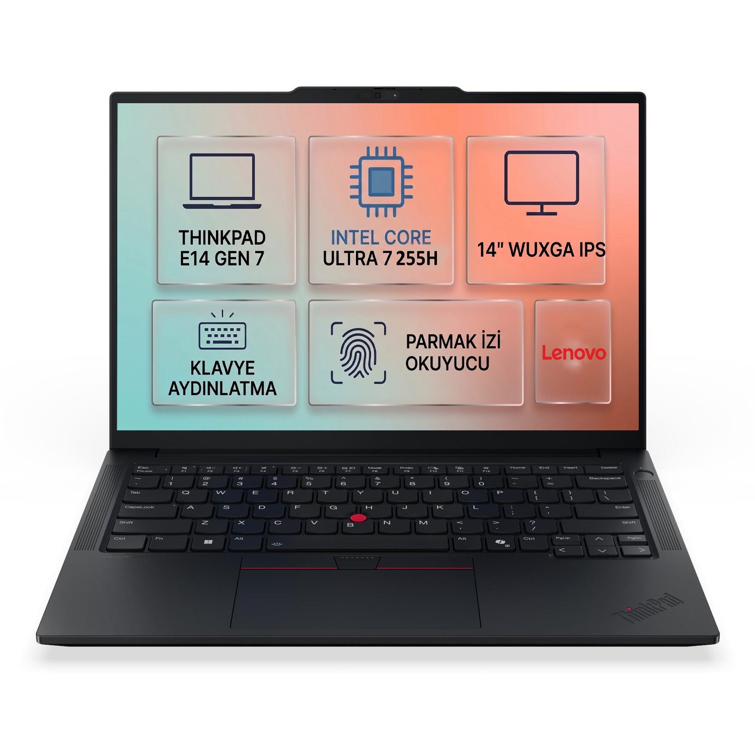  Dizüstü Bilgisayar LENOVO 21SX008XTX 004 Distribütör  Lenovo ThinkPad E14 Gen 7 Intel Core Ultra 7 255H 64GB 1TB SSD 14