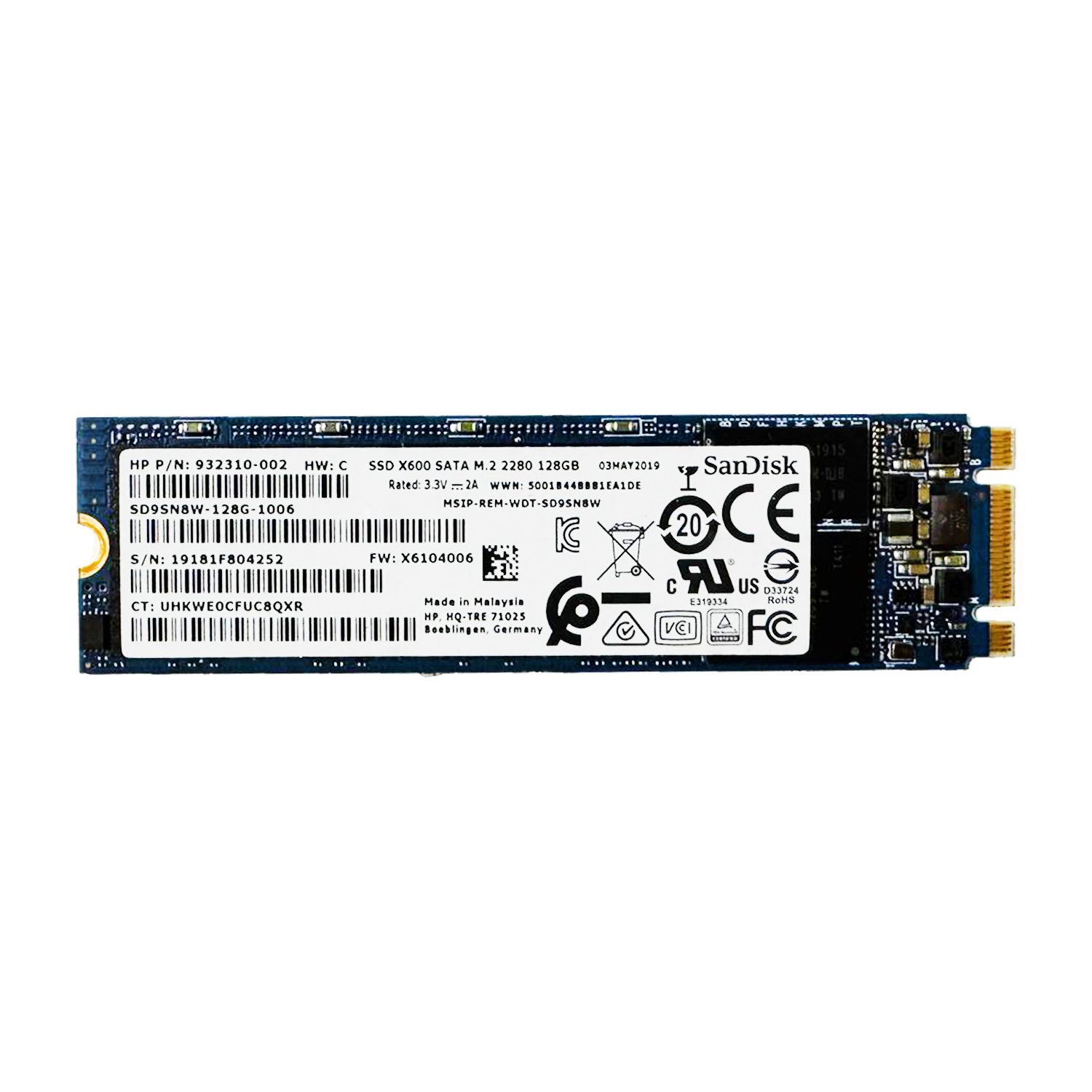 SanDisk SD9SN8W-128G-1006 X600 128GB 450/350MB/s 22x80 Sata Nvme SSD (KUTUSUZ) SSD Disk Sandisk SD9SN8W Distribütör  SanDisk SD9SN8W-128G-1006 X600 128GB 450/350MB/s 22x80 Sata Nvme SSD (KUTUSUZ)