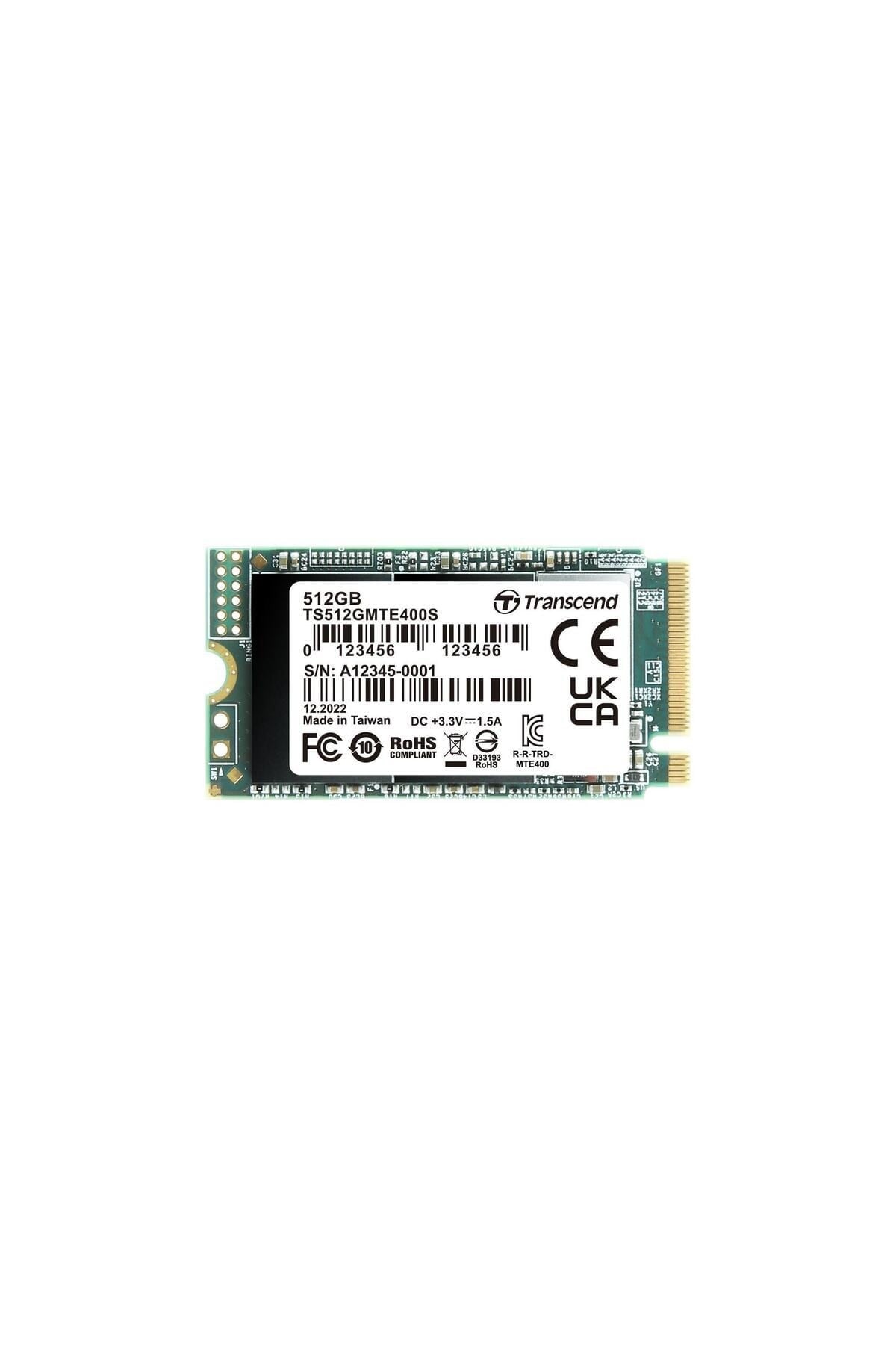 Transcend 512GB M.2 2242 1000 - 1999 Mb/s NVMe Ssd TS512GMTE400S SSD Disk Transcend TS512GMTE400S Distribütör EXCEL|0760557861171 Transcend 512GB M.2 2242 1000 - 1999 Mb/s NVMe Ssd TS512GMTE400S