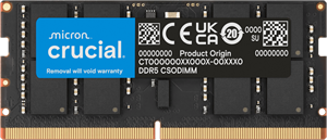 Crucial NTB 32GB 6400MHz DDR5 NB RAM CT32G64C52CS5 Bellek (Ram) CRUCIAL CT32G64C52CS5 Distribütör  Crucial NTB 32GB 6400MHz DDR5 NB RAM CT32G64C52CS5