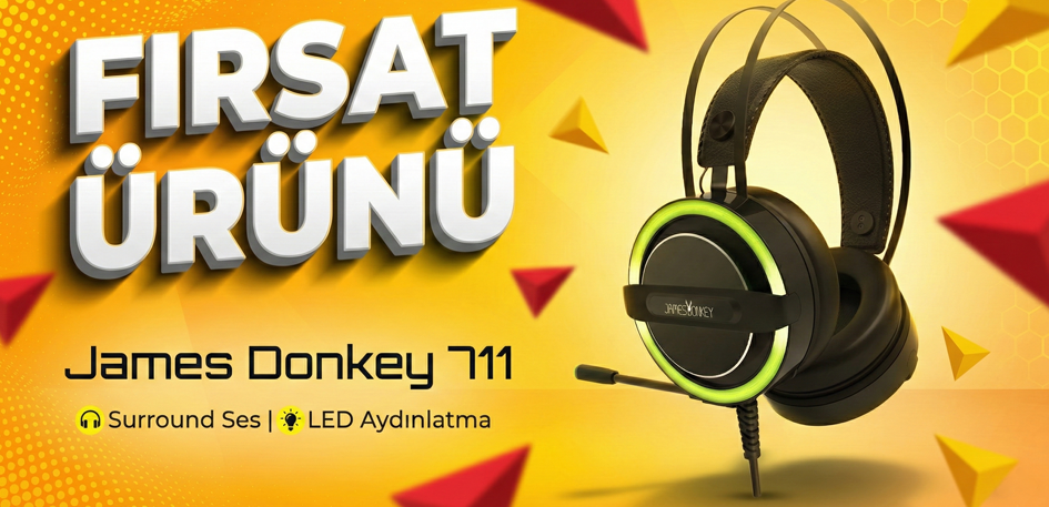 JAMES DONKEY 711 SİYAH 7.1 GAMING KULAKLIK