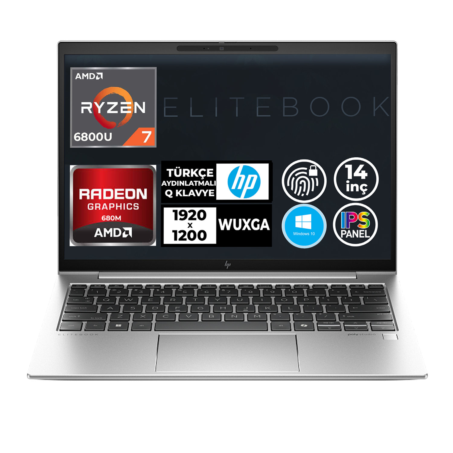  Dizüstü Bilgisayar HP 5P721EA Distribütör  HP EliteBook 845 G9 Ryzen 7 6800U 16GB 512GB SSD 14