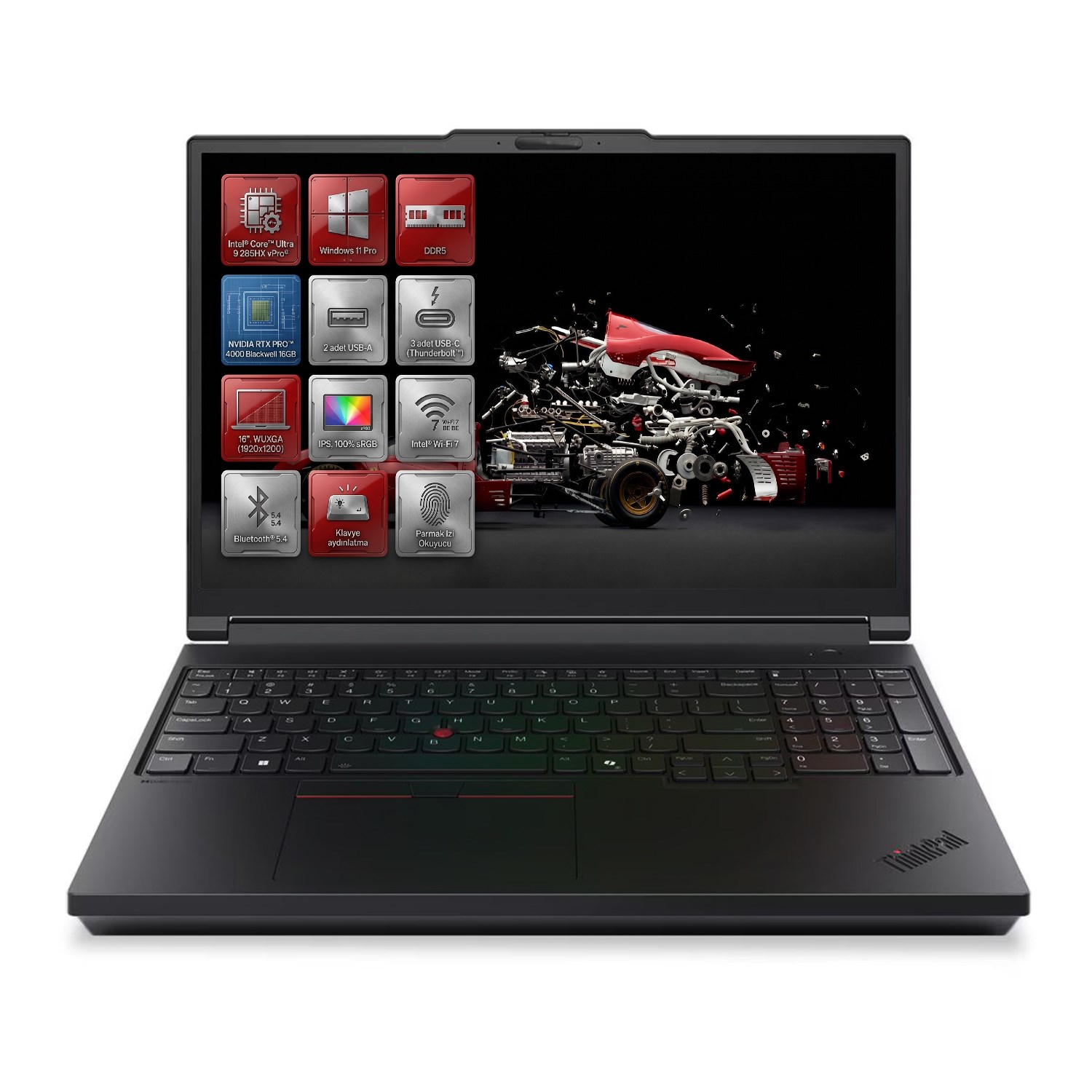  Dizüstü Bilgisayar LENOVO 21RRS0LCTX 004 Distribütör  Lenovo MWS ThinkPad P16 Gen 3 Ultra 9 285HX 48GB 2TB SSD 16 GB RTX PRO 4000 Blackwell 16