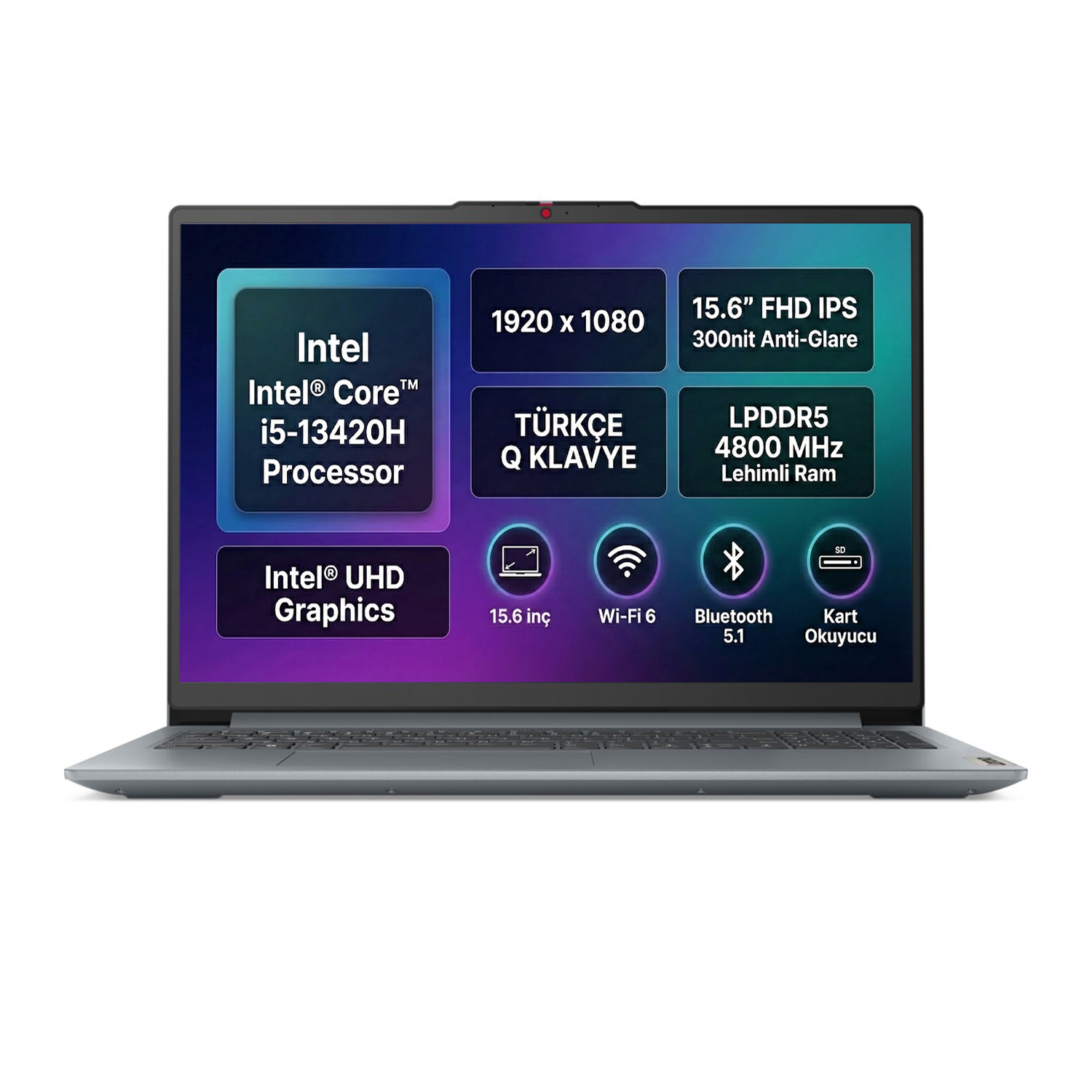  Dizüstü Bilgisayar LENOVO 83EM00C7TR 003 Distribütör  Lenovo IdeaPad Slim 3 15IRH8 Intel Core i5-13420H 8GB 1TB SSD 15.6