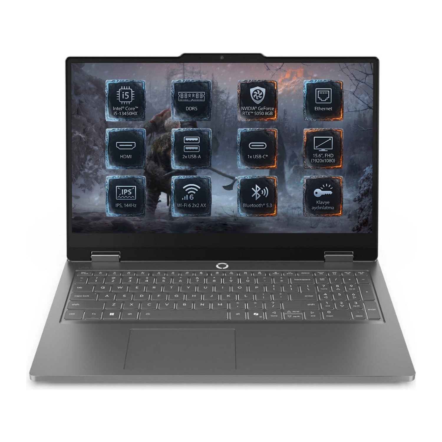  Gaming Laptop LENOVO 83SC000QTR 031 Distribütör  Lenovo LOQE Intel Core i5-13450HX 64GB 1TB SSD 8 GB RTX5050 144Hz 15.6'' FHD Windows 11 Pro Gaming Laptop 83SC000QTR 031