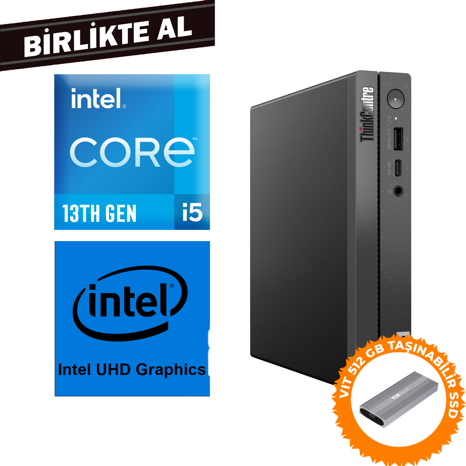  Mini Masaüstü Bilgisayar LENOVO 12LMS4XCTX 026 Distribütör  Lenovo ThinkCentre Neo 50Q G4 i5-13420H 32GB 512GB SSD Fdos Mini Pc + VIT 512 GB SSD 12LMS4XCTX 026