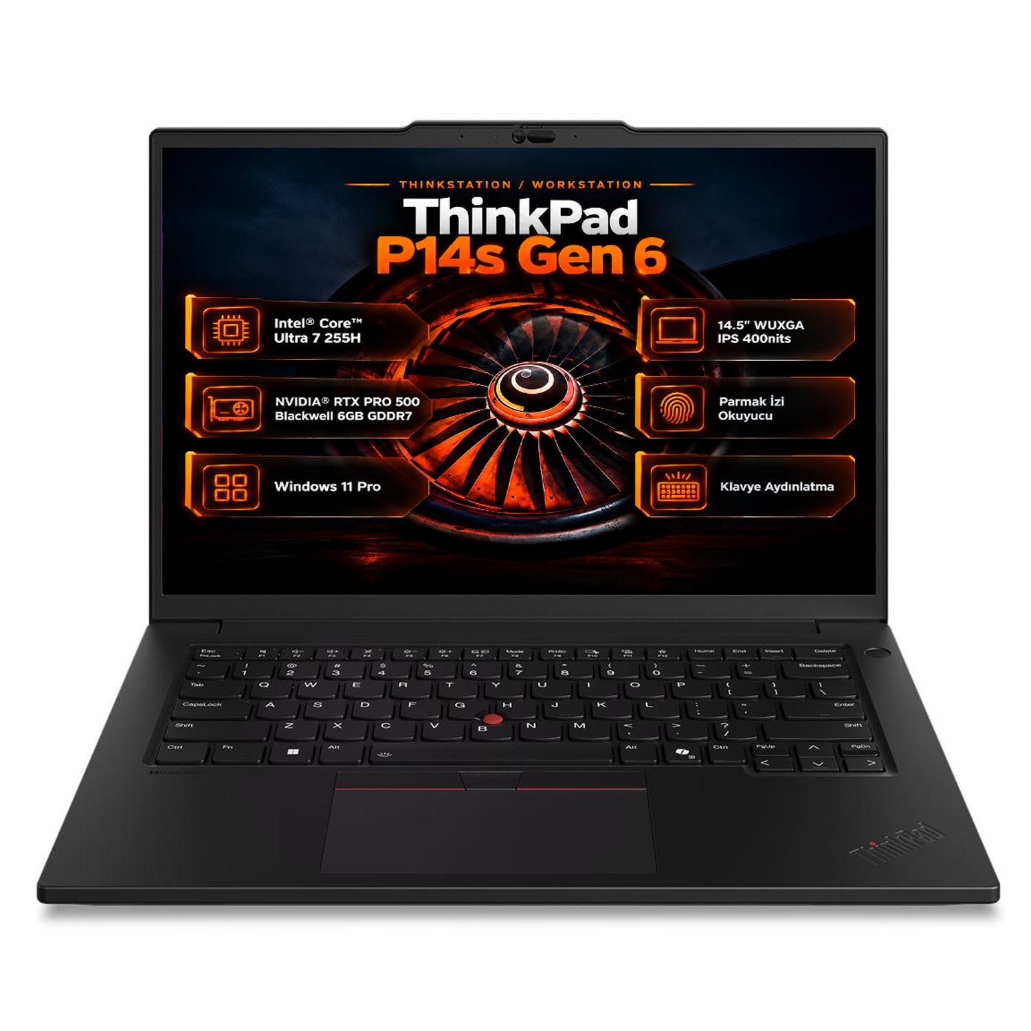  Taşınabilir İş İstasyonu LENOVO 21QT0009TX 004 Distribütör  Lenovo MWS ThinkPad P14s G6 Ultra 7 255H 64GB 1TB SSD 6 GB RTX PRO 500 Blackwell 14.5