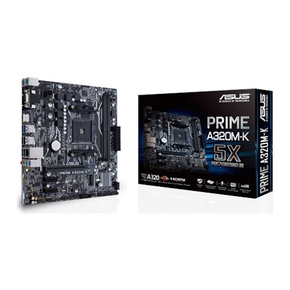 Asus Prime A320M-K Amd A320 DDR4 3200 MHz S+GL (OC) AM4 mATX Anakart