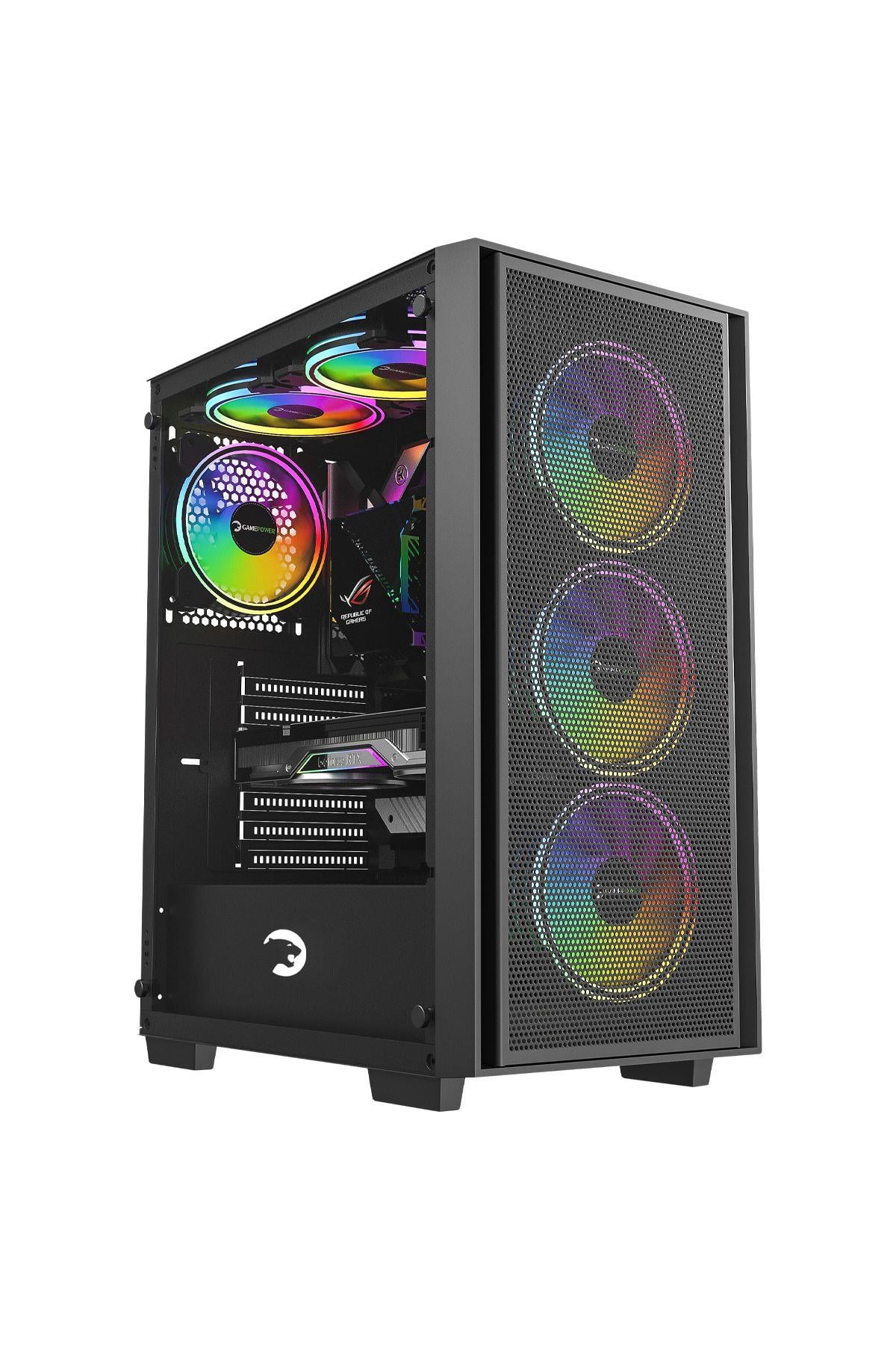 Gamepower Flex 4*120MM A-Rgb Fan Atx Gaming Kasa Bilgisayar Kasası GAMEPOWER FLEX Distribütör  Gamepower Flex 4*120MM A-Rgb Fan Atx Gaming Kasa