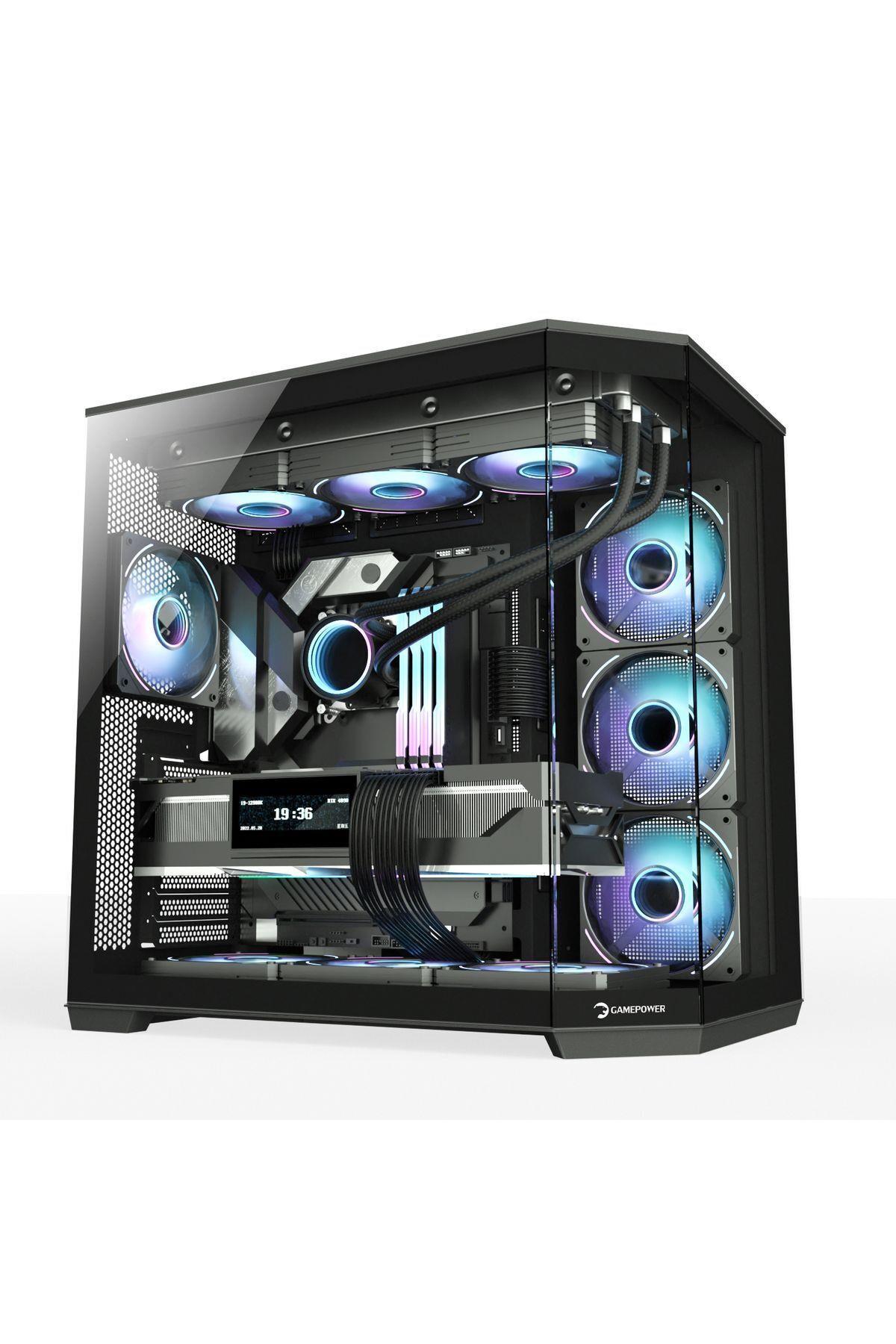 Gamepower Warcry Edge 1x Black Fan Cam Temperli Oyuncu Bilgisayar Kasası Bilgisayar Kasası GAMEPOWER WARCRY EDGE Distribütör  Gamepower Warcry Edge 1x Black Fan Cam Temperli Oyuncu Bilgisayar Kasası