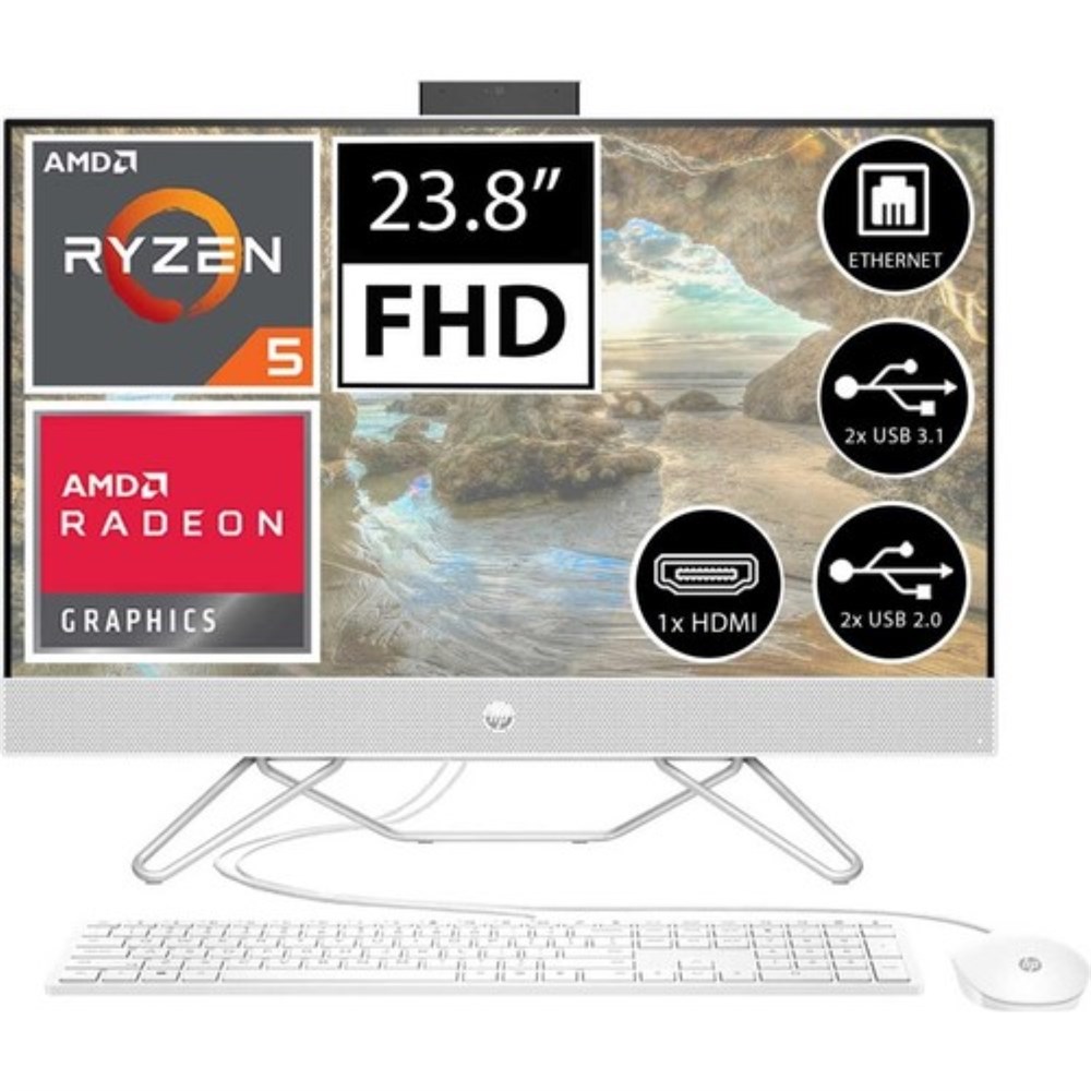 HP 205 G8 Ryzen 5 5625U 16 GB 512 GB SSD 23.8