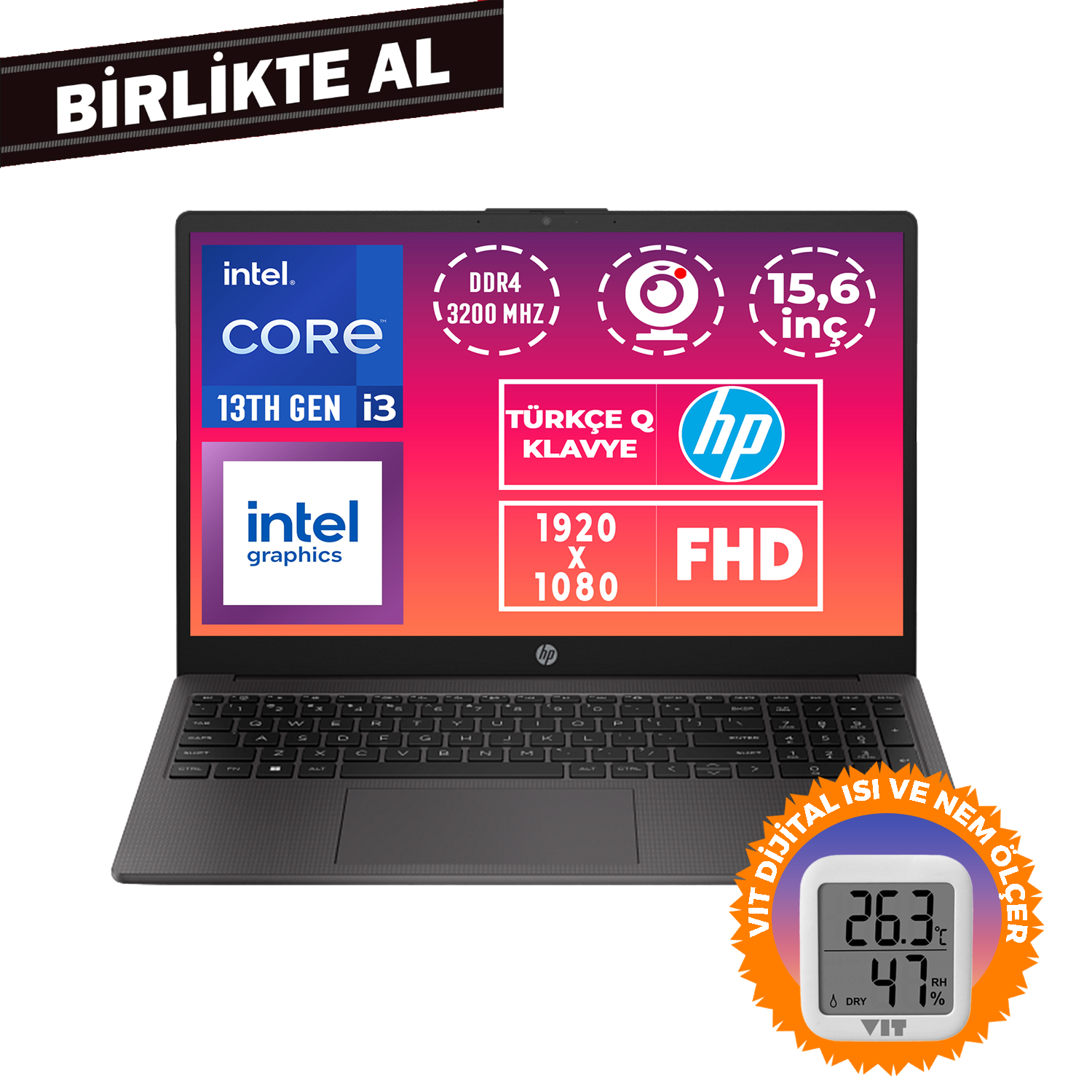 HP 250 G10 i3-1315U 16GB 1TB SSD 15.6