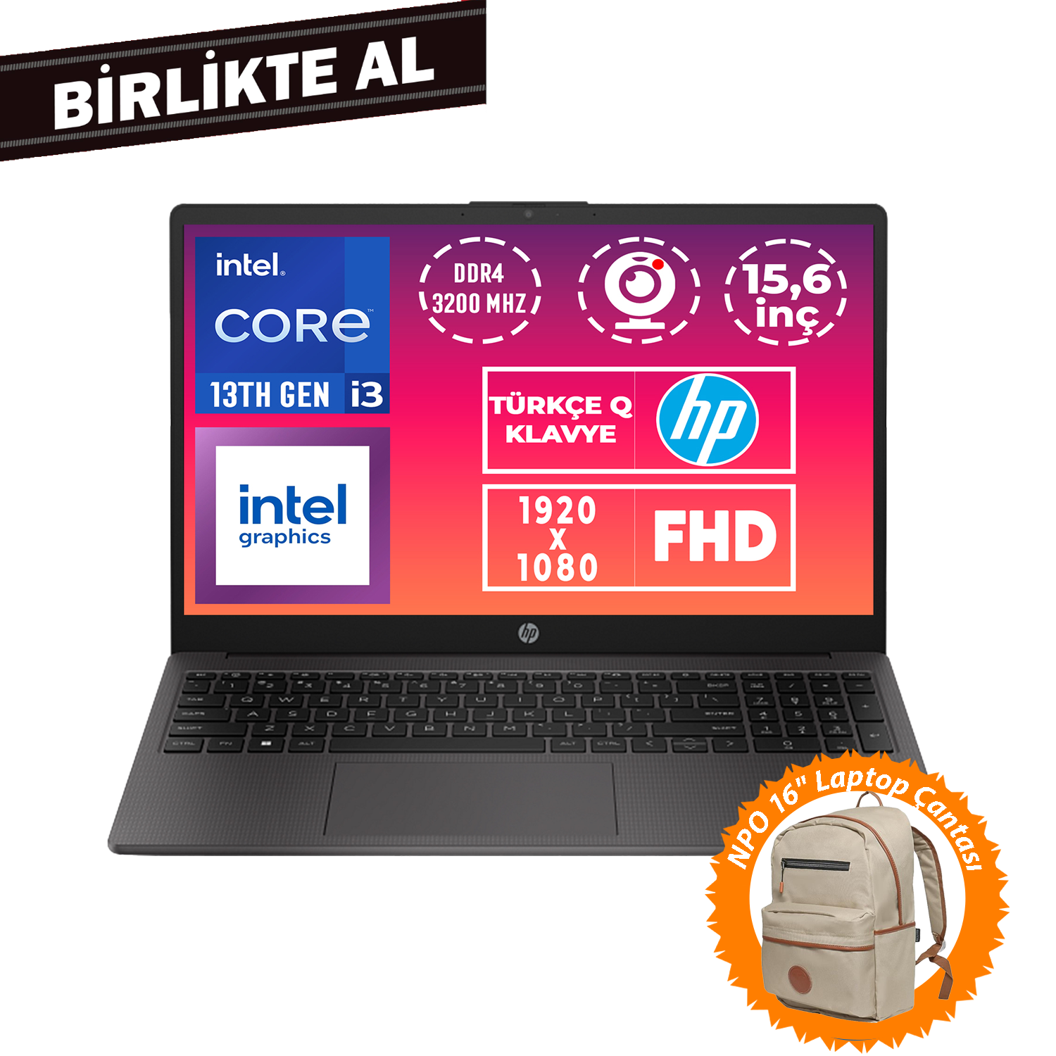 HP 250 G10 i3-1315U 16GB 512GB SSD 15.6