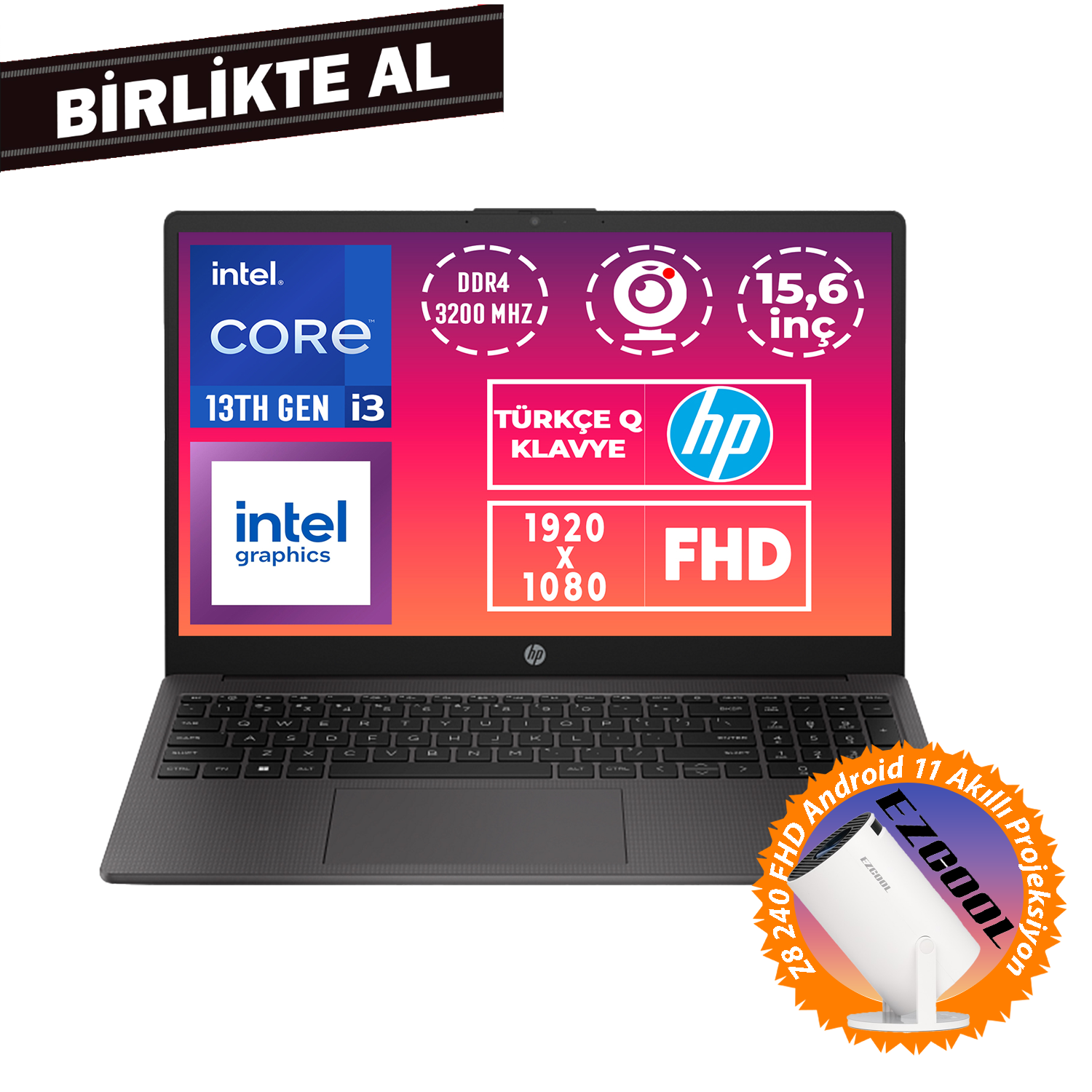 HP 250 G10 i3-1315U 16GB 512GB SSD 15.6
