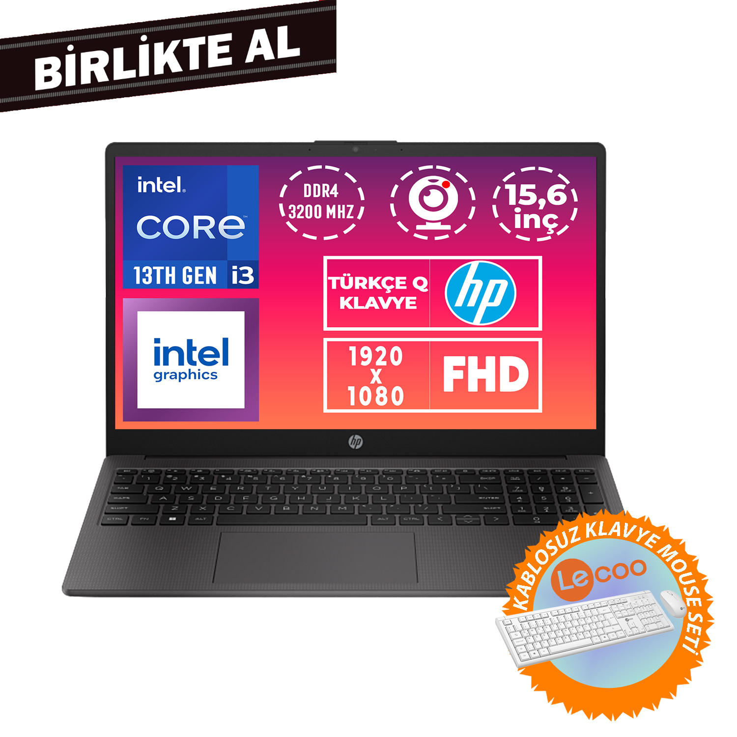 HP 250 G10 i3-1315U 20GB 1TB SSD 15.6