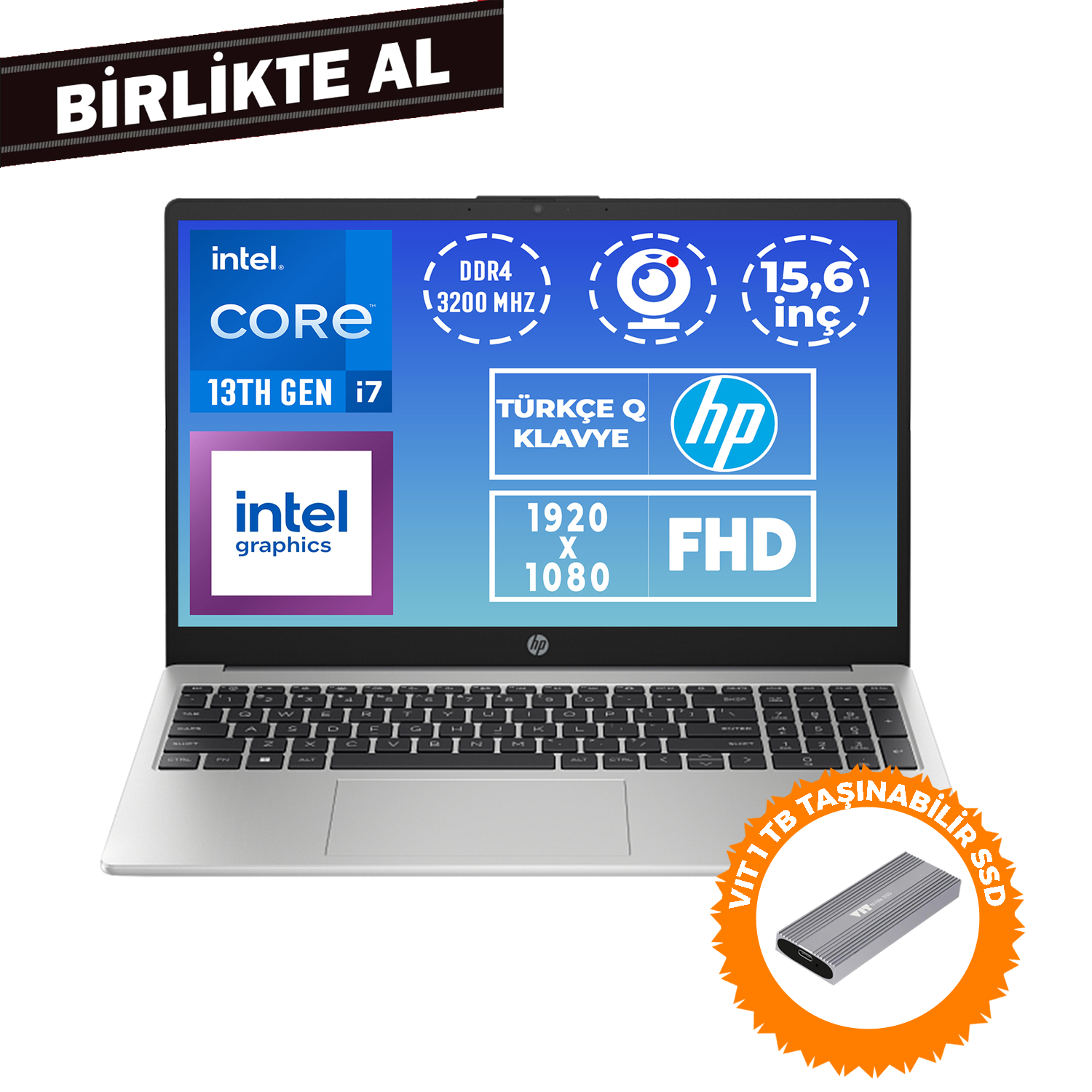 HP 250 G10 i7-1355U 32GB 1TB SSD 15.6