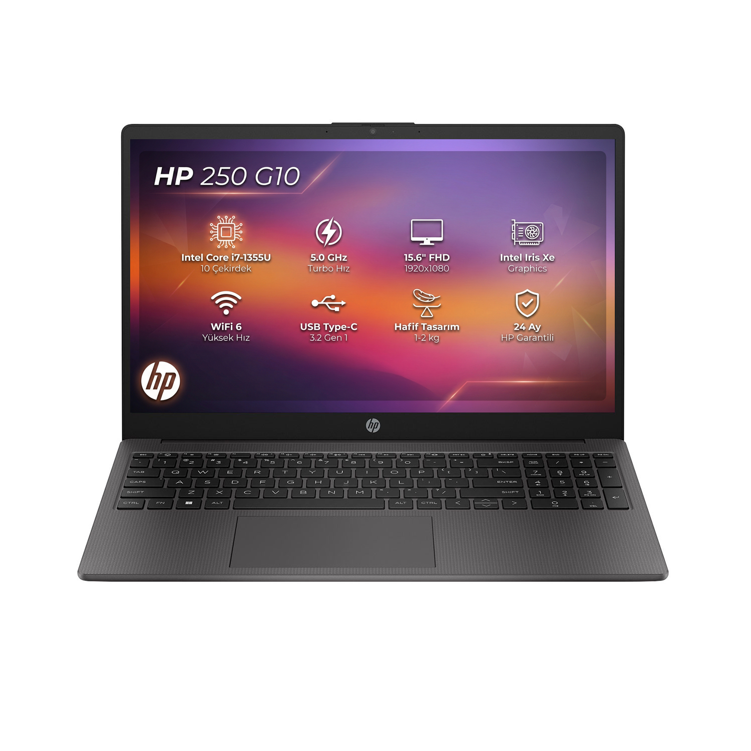 HP 250 G10 Intel Core i7-1355U 32GB 512GB SSD 15.6