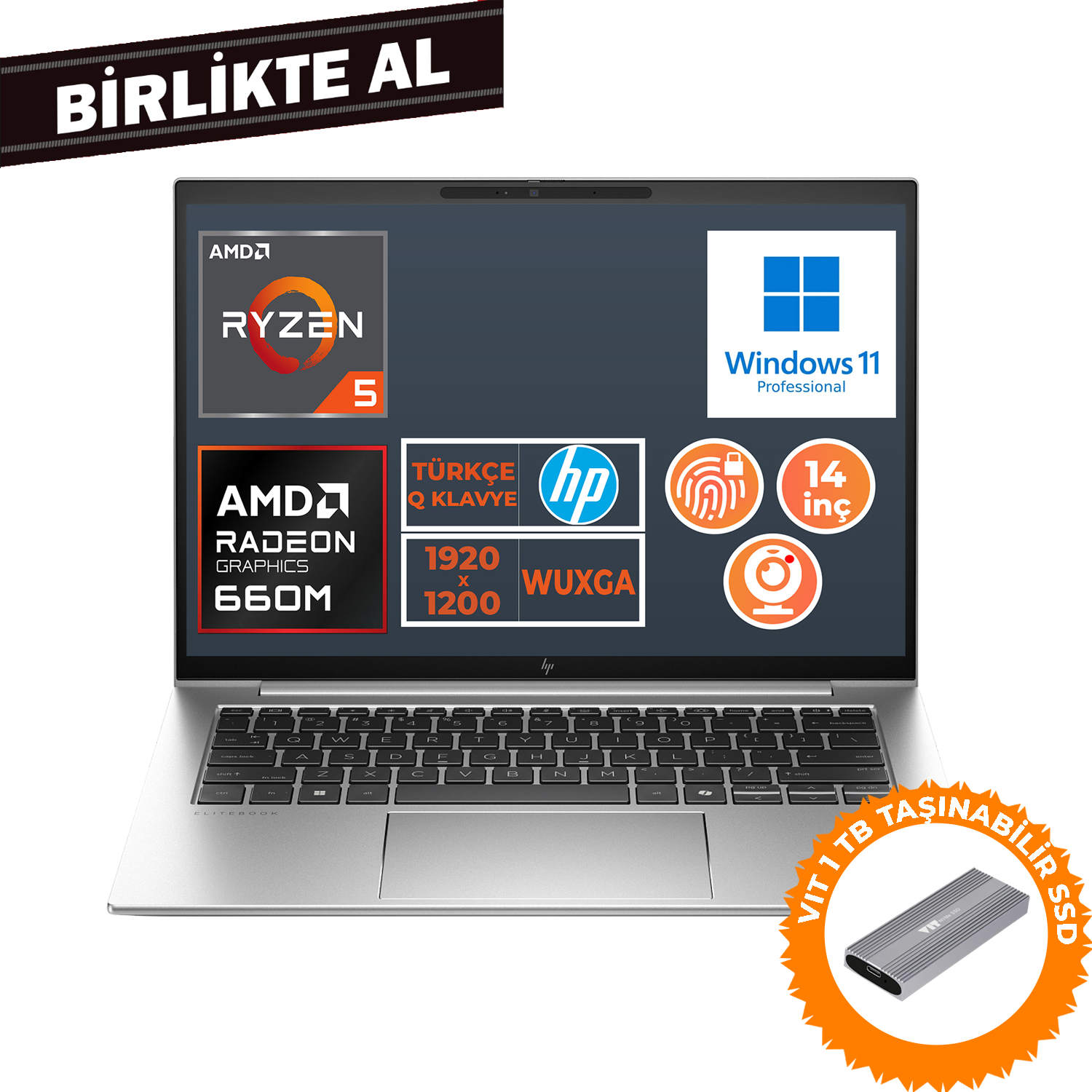 HP EliteBook 845 G9 Ryzen 5 6600U 8GB 512GB SSD 14