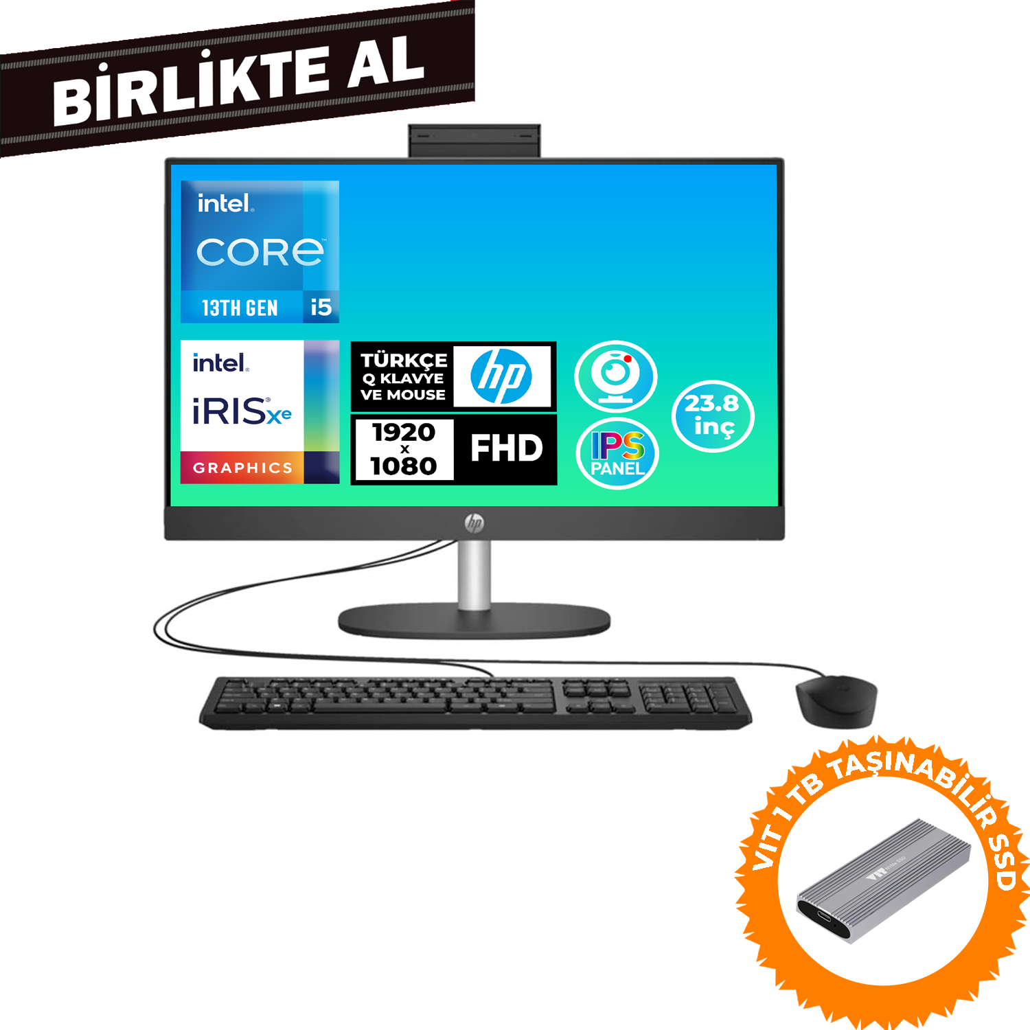 HP ProOne 240 G10 i5-1334U 8GB 512GB SSD 23.8