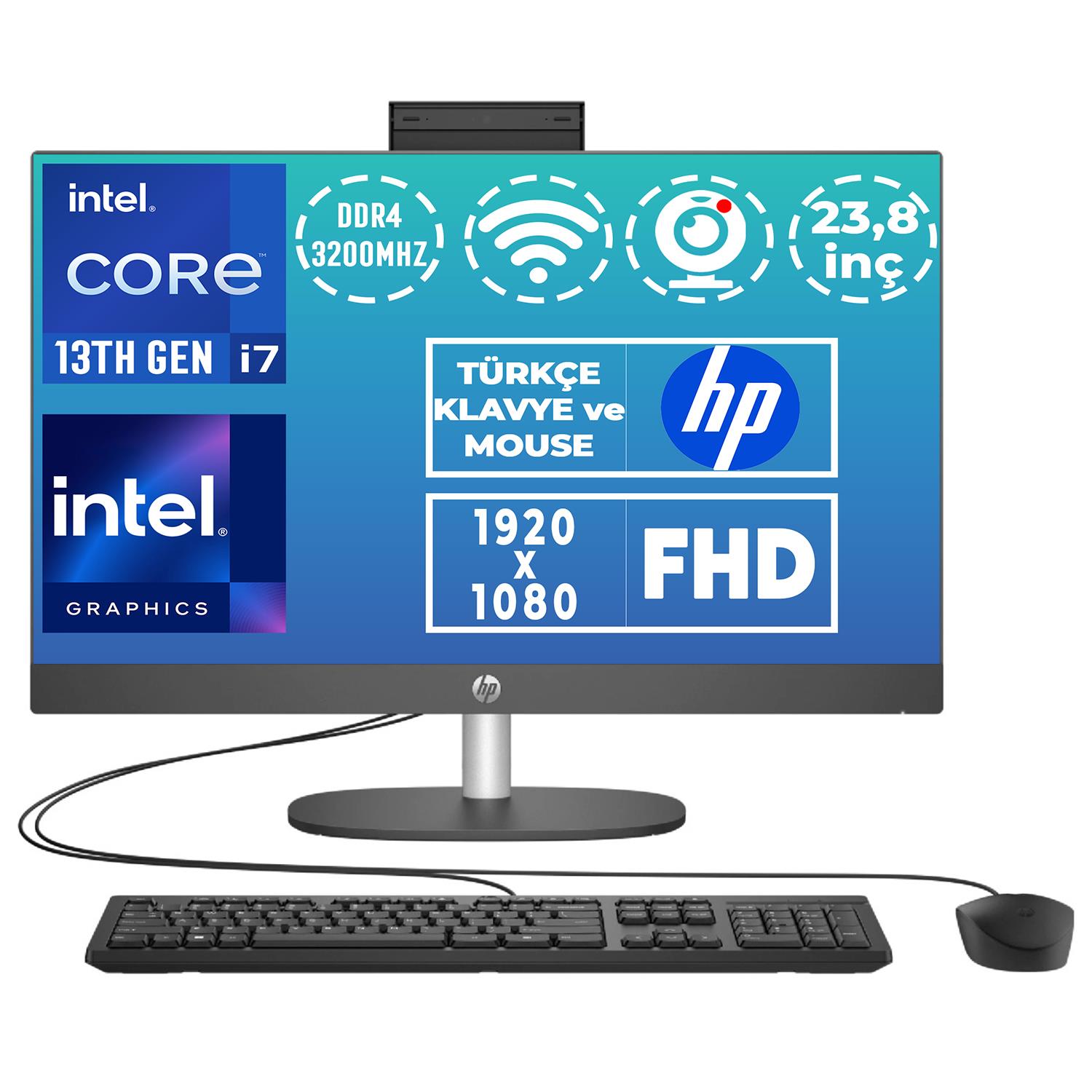 HP ProOne 240 G10 i7-1355U 64GB 512GB SSD Freedos 23.8