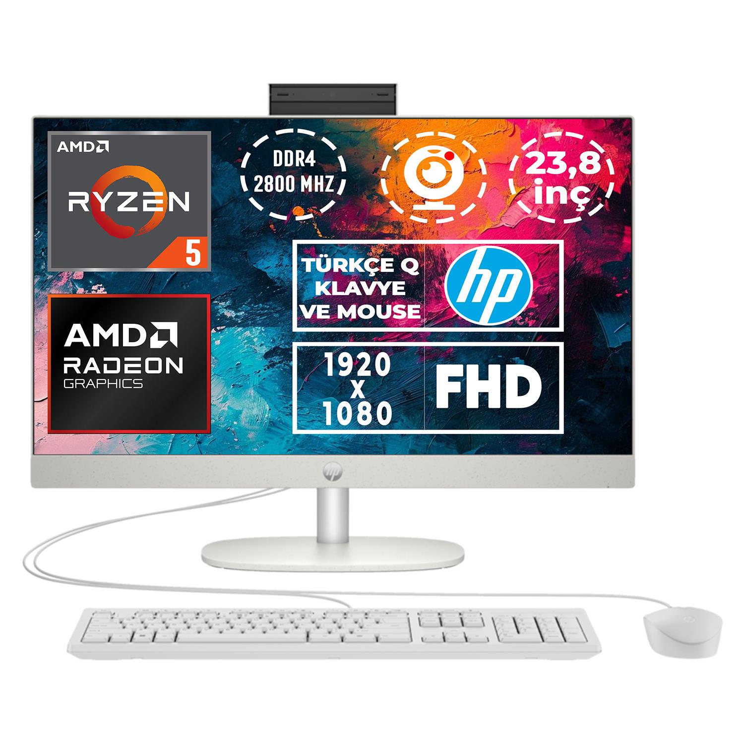 HP ProOne 245 G10 Ryzen 5 7520U 16GB 1TB SSD 23.8