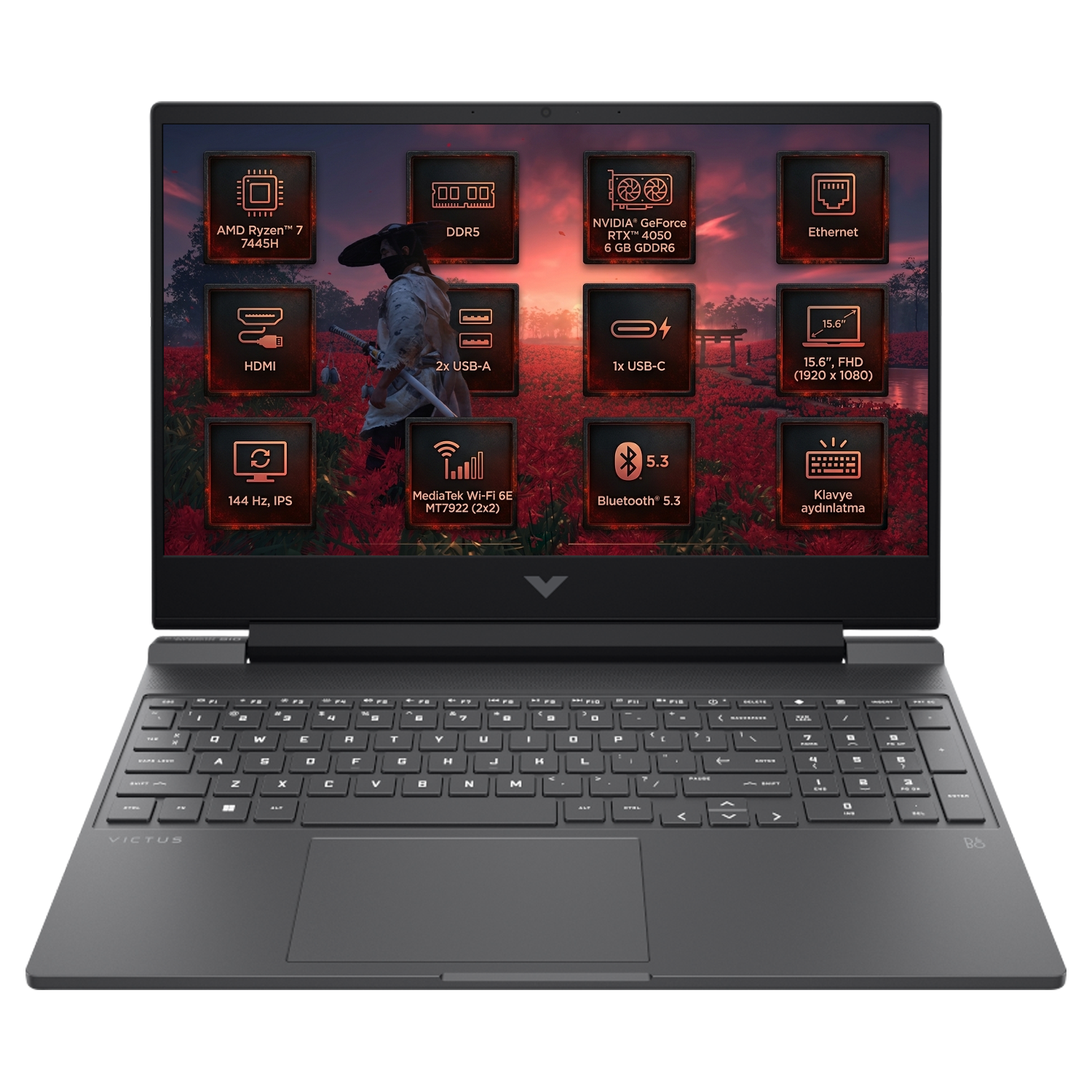 HP Victus Gaming 15 AMD Ryzen 7 7445HS 48GB 2TB SSD 6 GB RTX4050 144Hz 15.6