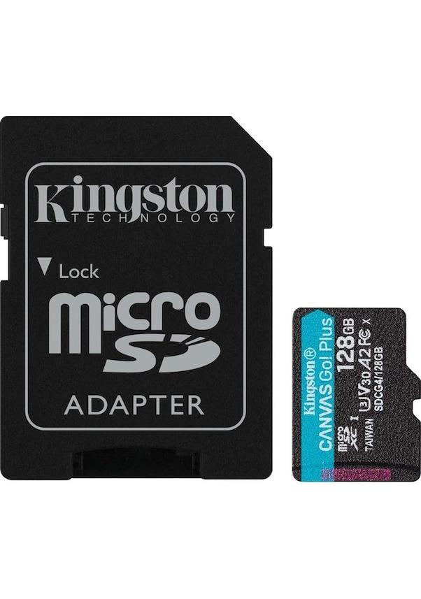 Kingston Canvas Go Plus Class 10 UHS-I U3 A2 V30 128 GB Micro SD Kart SDCG4/128G Hafıza Kartı KINGSTON SDCG4/128G Distribütör  Kingston Canvas Go Plus Class 10 UHS-I U3 A2 V30 128 GB Micro SD Kart SDCG4/128G