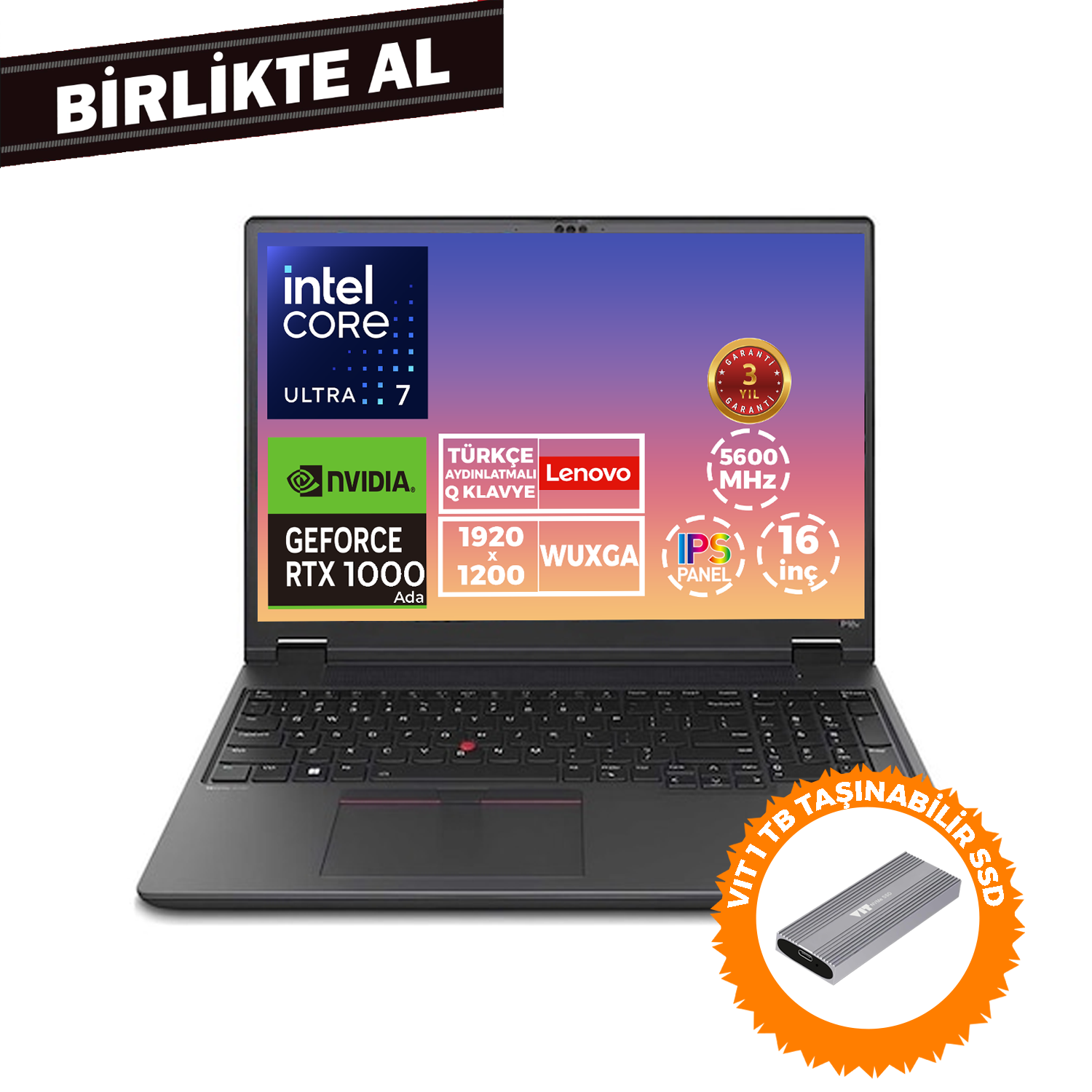 Lenovo MWS P16V G2 U7 155H 24GB 512GB SSD 6 GB RTX1000 16