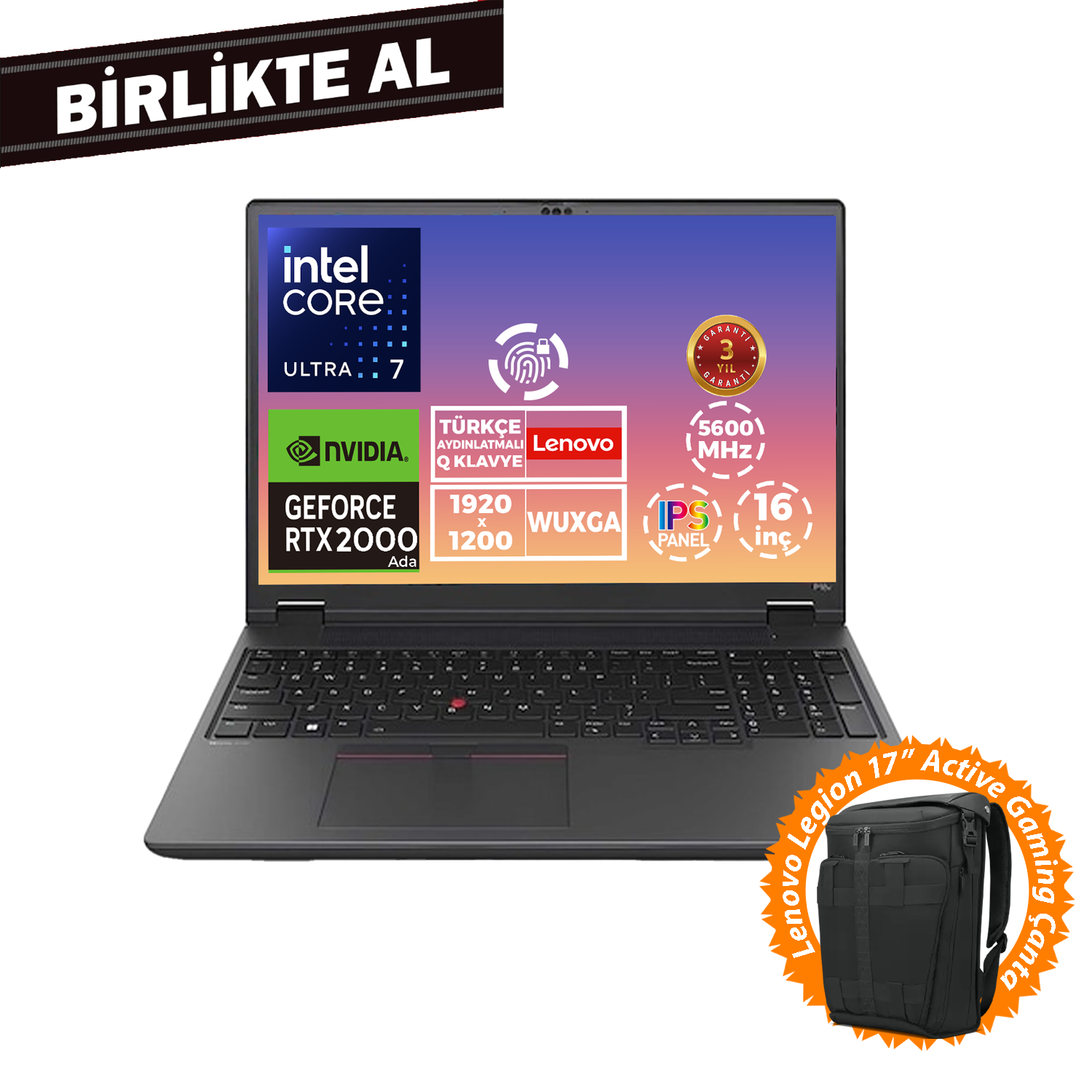 Lenovo MWS P16V G2 U7 165H 40GB 1TB SSD 8 GB RTX2000 16