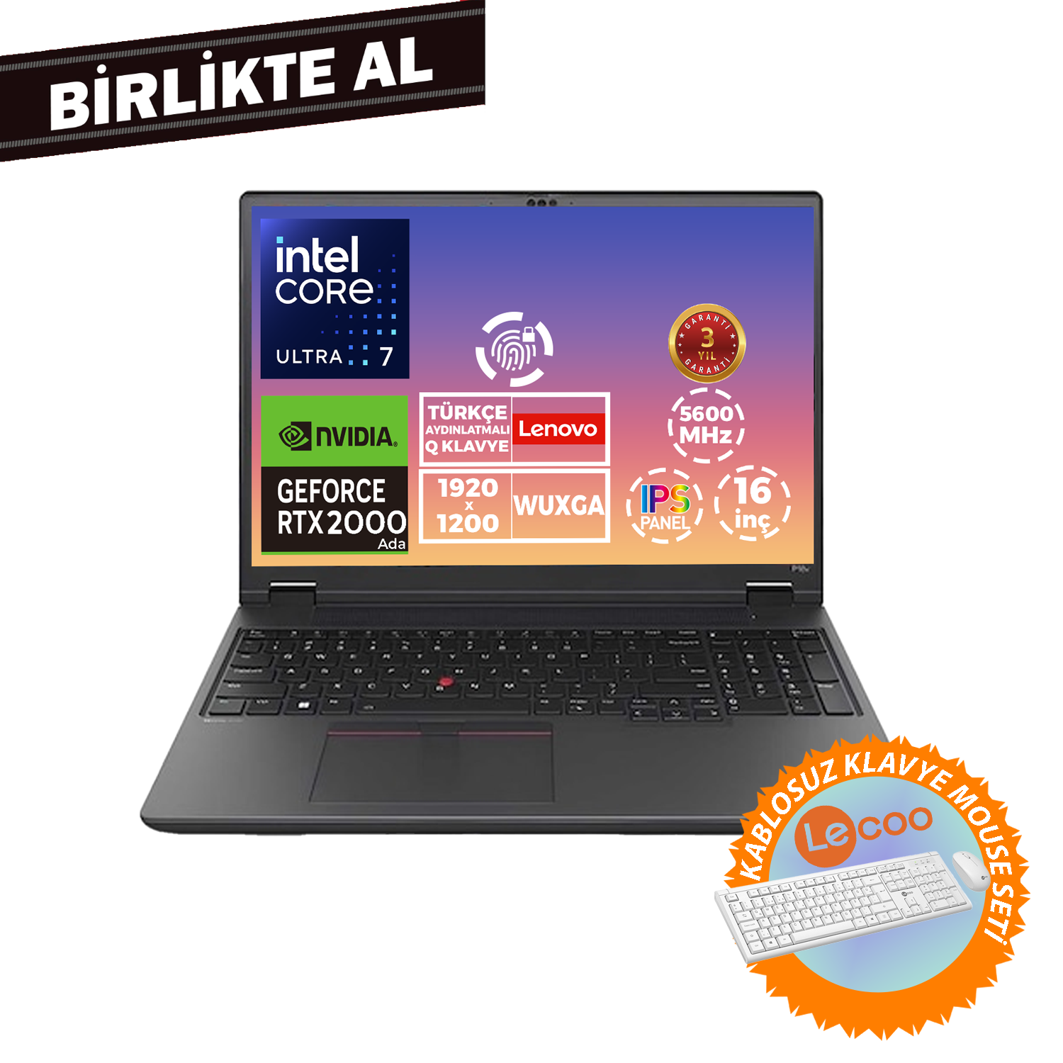 Lenovo MWS P16V G2 U7 165H 40GB 1TB SSD 8 GB RTX2000 16