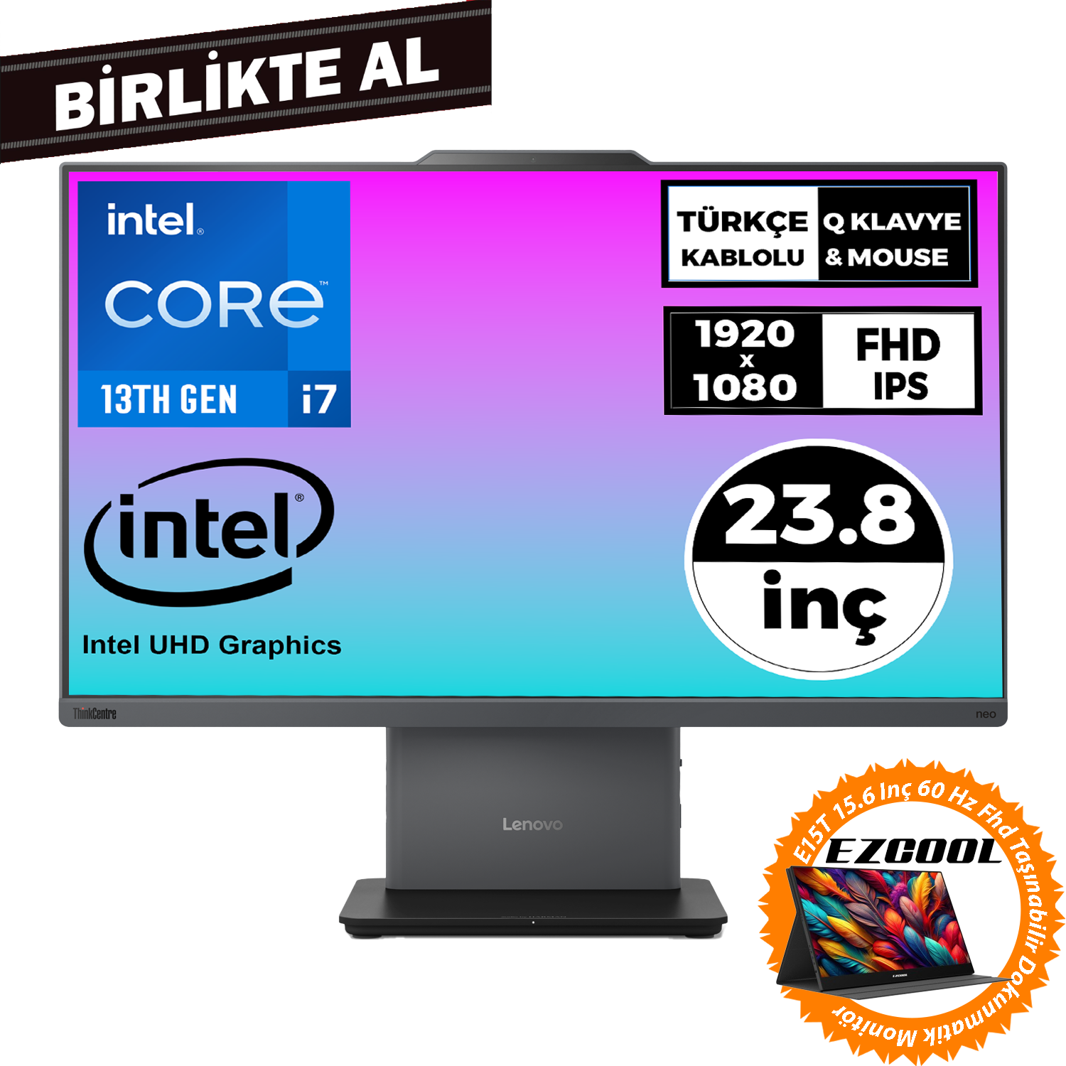 Lenovo ThinkCentre Neo 50a i7-13620H 16GB 1TB SSD 23.8