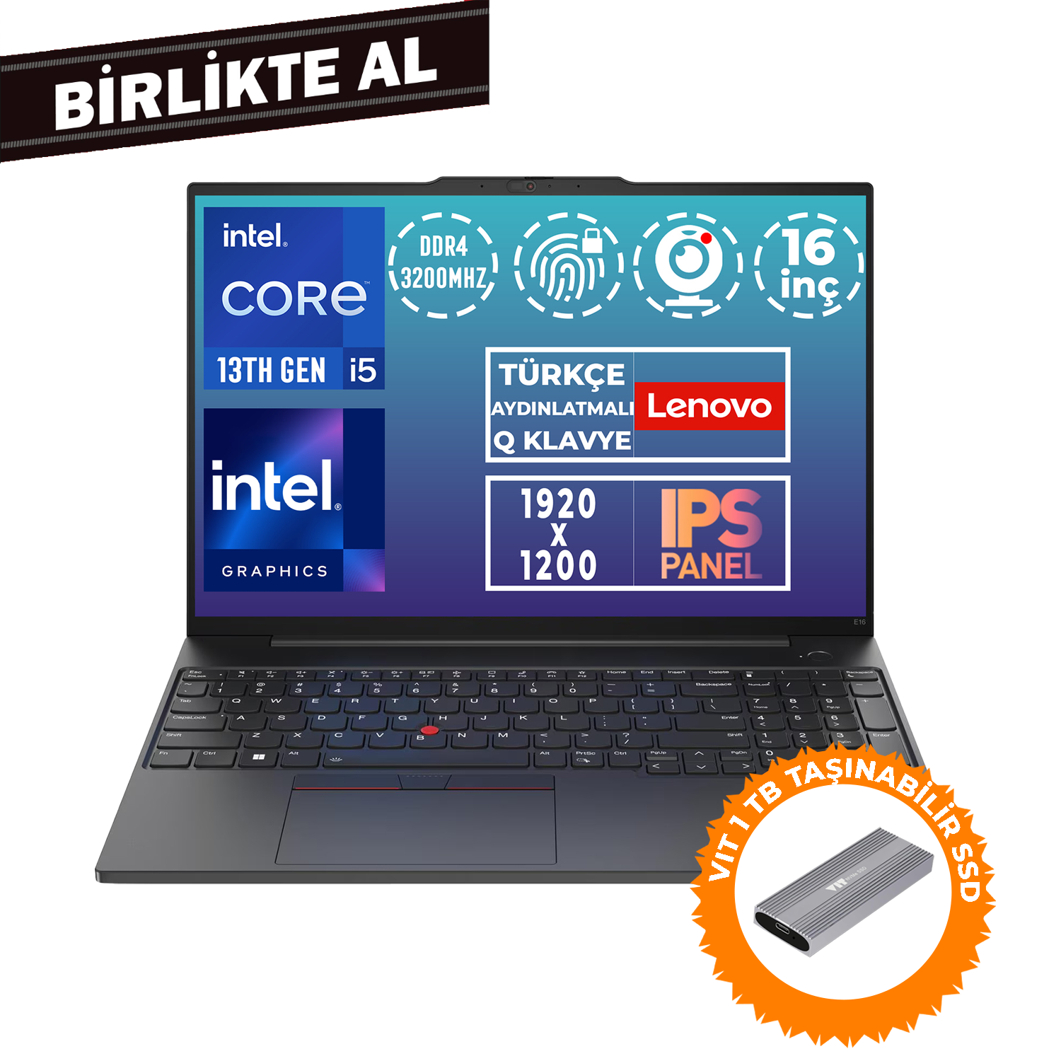 Lenovo ThinkPad E16 G1 i5-13420H 16GB 512GB SSD 16
