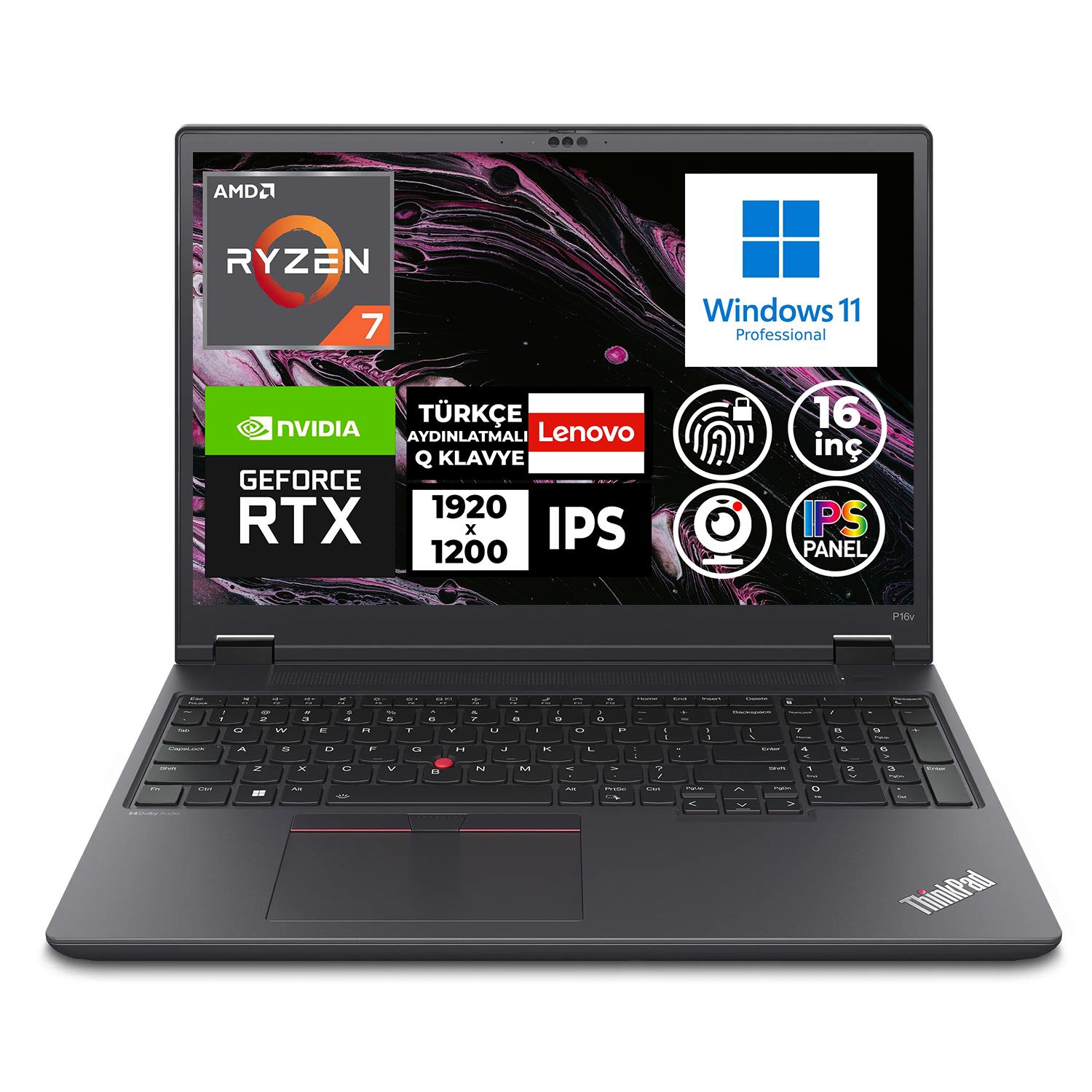 Lenovo ThinkPad P16V G1 Ryzen 7 7840HS 32GB 4TB SSD 4GB RTX A500 16