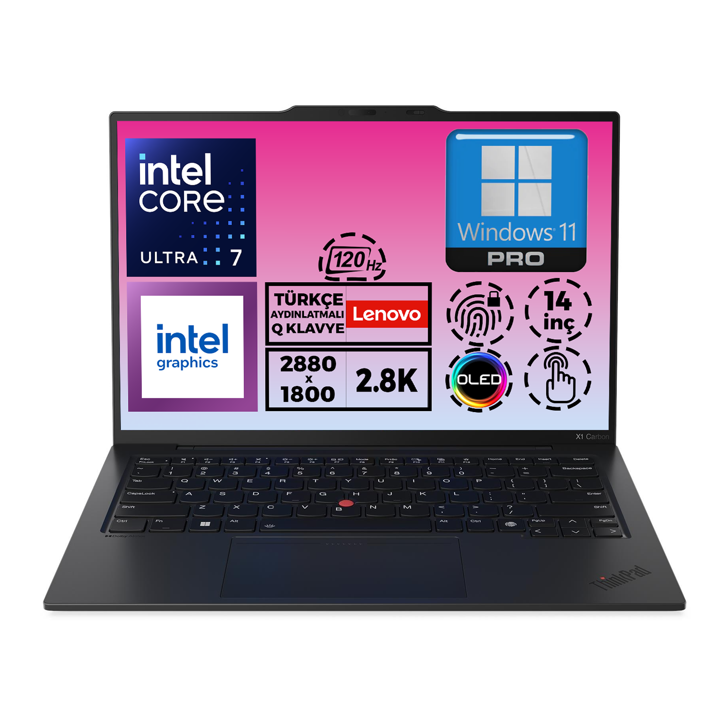 Lenovo ThinkPad X1 Carbon G12 U7 155U 32GB 4TB SSD 14'' 2.8K W11P Dokunmatik Notebook 21KC006BTX 002 Dizüstü Bilgisayar LENOVO 21KC006BTX 002 Distribütör  Lenovo ThinkPad X1 Carbon G12 U7 155U 32GB 4TB SSD 14'' 2.8K W11P Dokunmatik Notebook 21KC006BTX 002