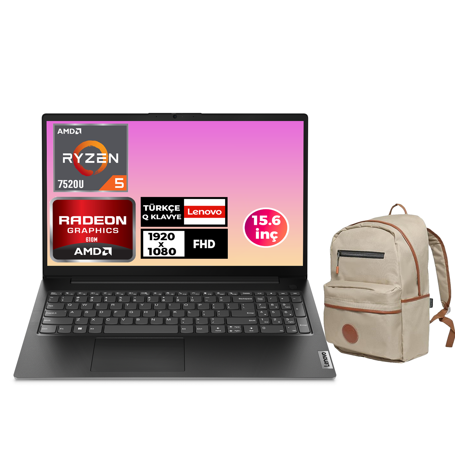 Lenovo V15 G4 Ryzen 5 7520U 8GB 512GB SSD 15.6'' Fdos Taşınabilir Bilgisayar + Çanta 82YU0124TX 003 Dizüstü Bilgisayar LENOVO 82YU0124TX 003 Distribütör  Lenovo V15 G4 Ryzen 5 7520U 8GB 512GB SSD 15.6'' Fdos Taşınabilir Bilgisayar + Çanta 82YU0124TX 003