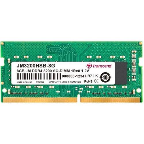 Transcend 8GB DDR4 3200Mhz CL22 1.2V Notebook Ram JM3200HSB-8G Bellek (Ram) Transcend JM3200HSB-8G Distribütör EXCEL|0760557848349 Transcend 8GB DDR4 3200Mhz CL22 1.2V Notebook Ram JM3200HSB-8G