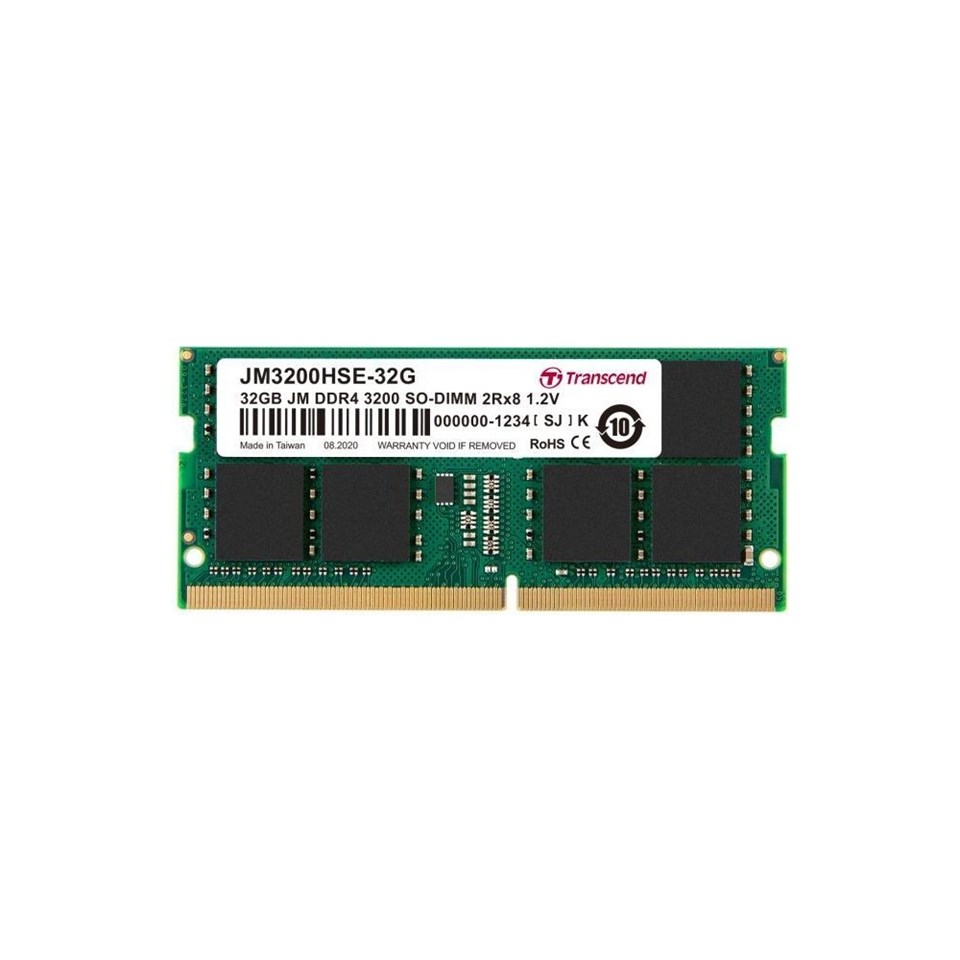 Transcend JM3200HSE-32G 32GB Ddr4 3200MHZ CL22 1.2V Notebook Ram Bellek (Ram) X markası JM3200HSE-32G X Tedarikçisi EXCEL|0760557848981 Transcend JM3200HSE-32G 32GB Ddr4 3200MHZ CL22 1.2V Notebook Ram