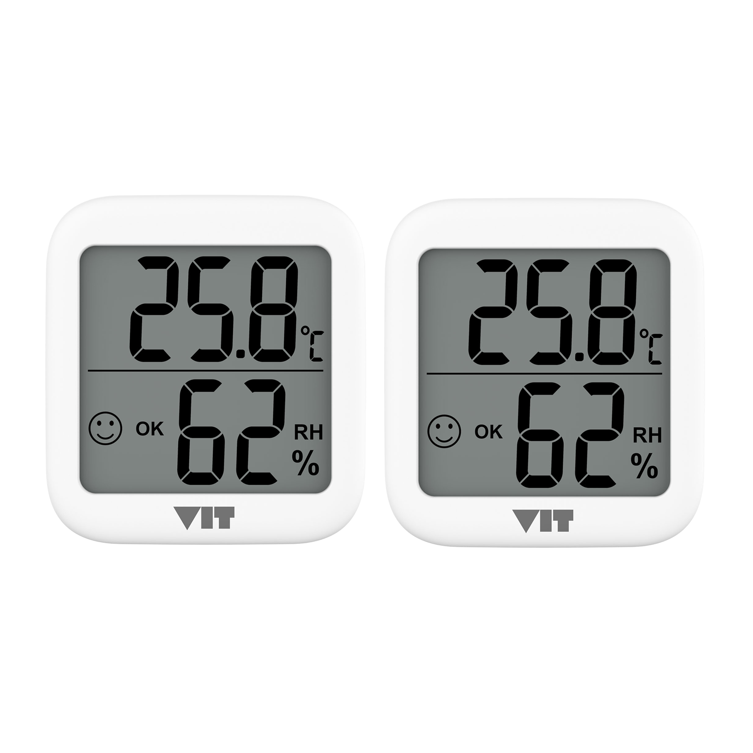 VIT 2'li İç Mekan Dijital Isı ve Nem Ölçer Beyaz Termometre WVT17-01 THERMOMETER Termometre VIT WVT17-01 Distribütör  VIT 2'li İç Mekan Dijital Isı ve Nem Ölçer Beyaz Termometre WVT17-01 THERMOMETER