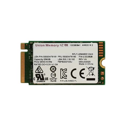 Lenovo Union Memory AM620 256GB 2242 M.2 NVMe SSD
