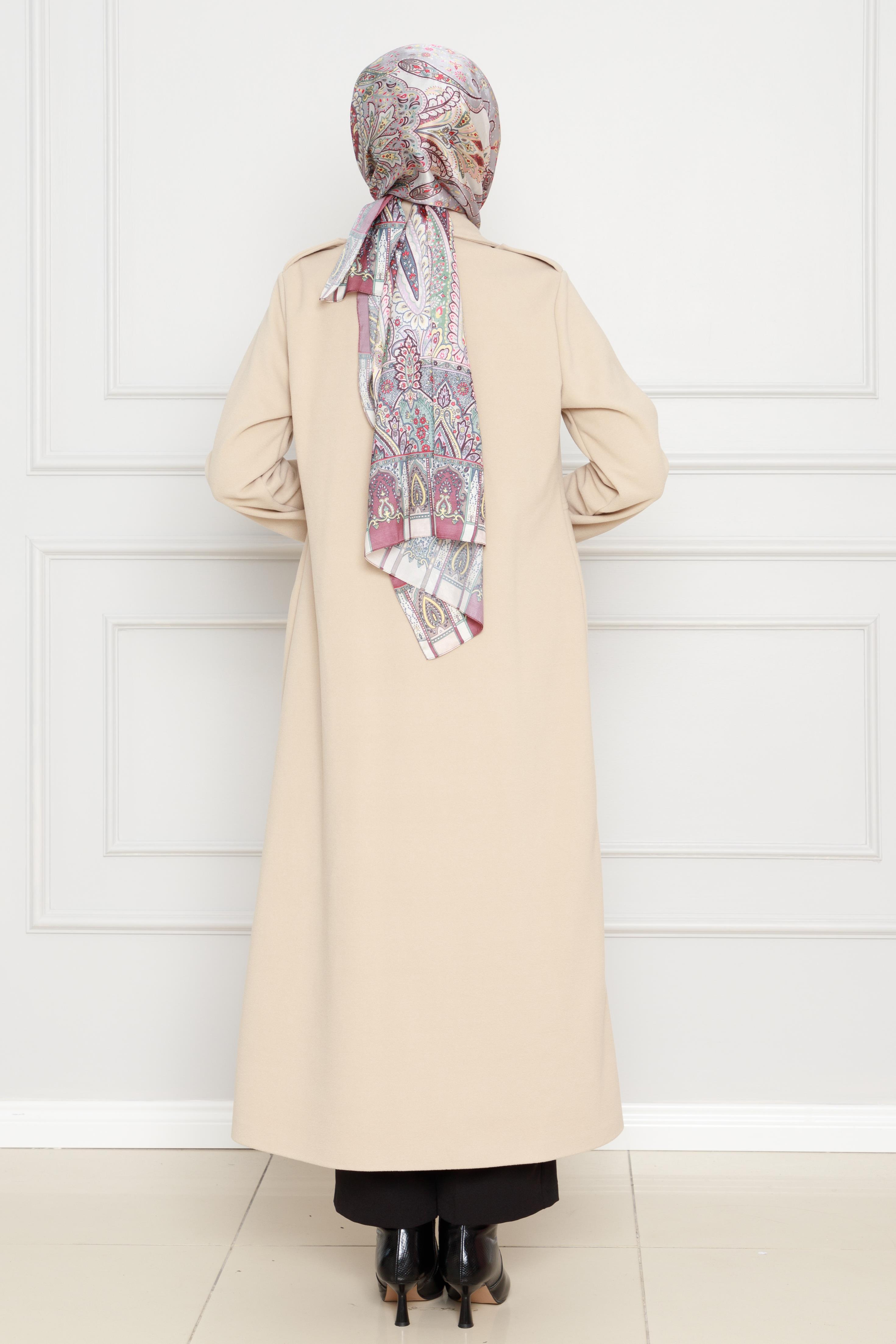 Buttoned Coat - vizon color