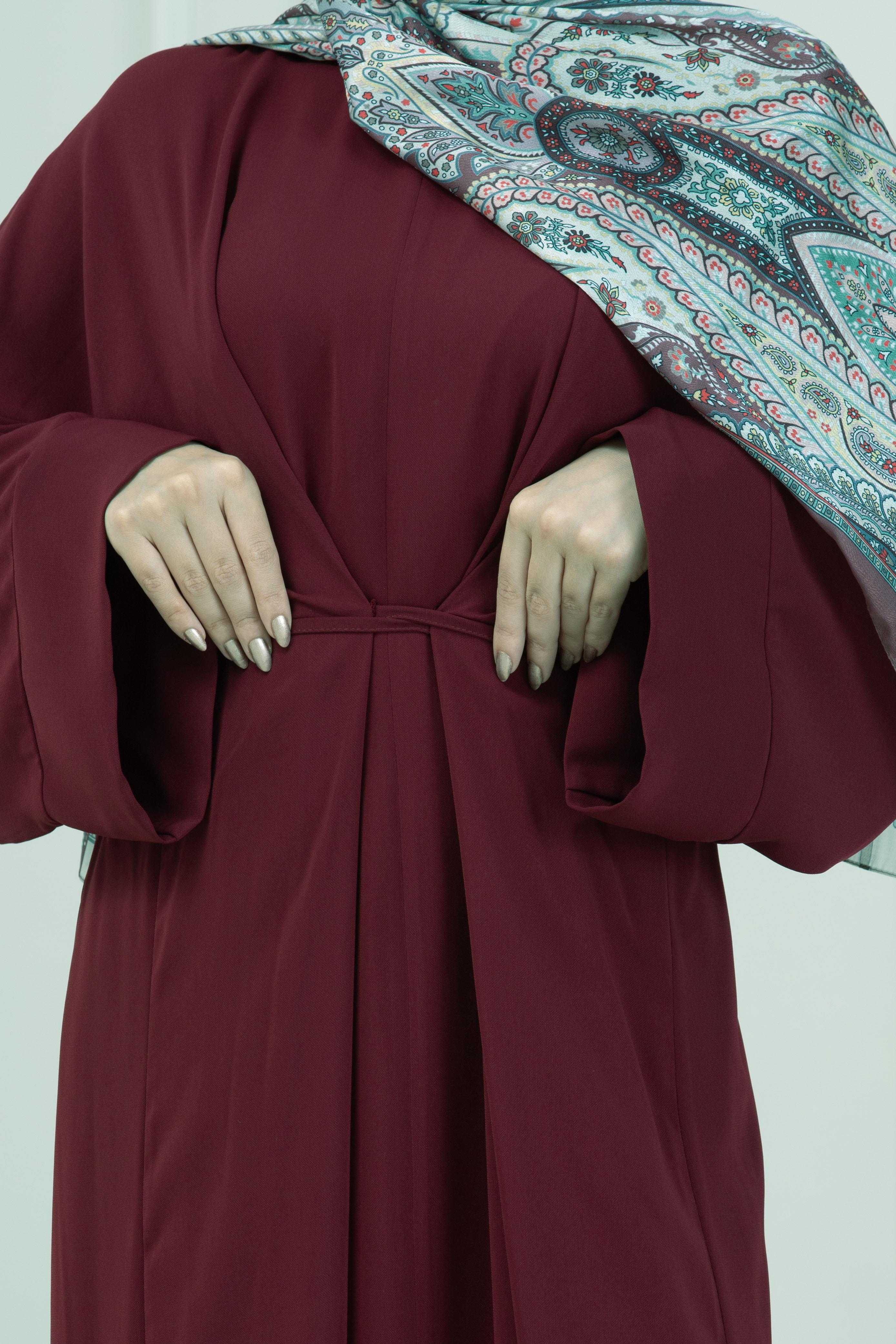 Bağlamalı Maria Elbise-Bordo