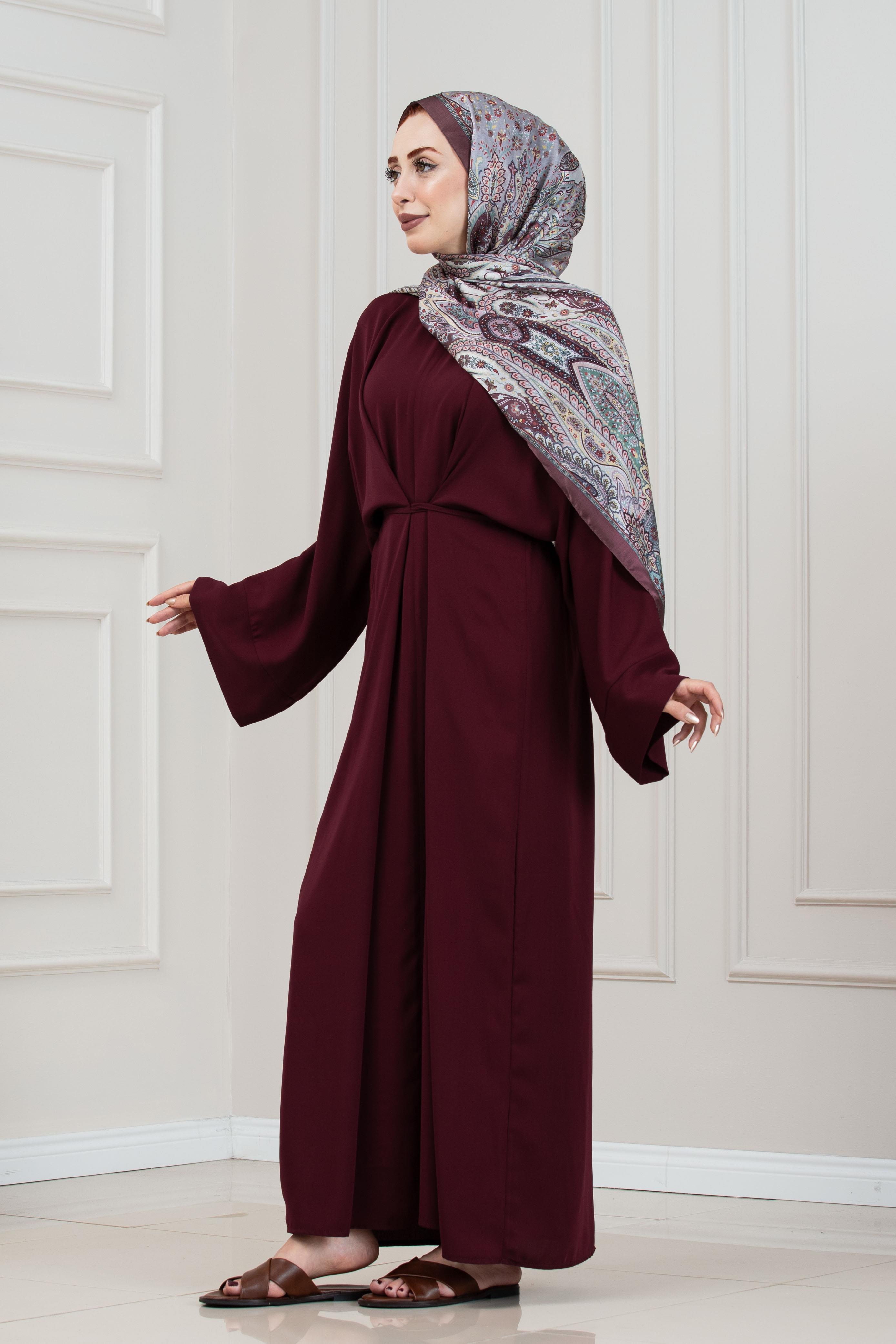 Bağlamalı Maria Elbise-Bordo