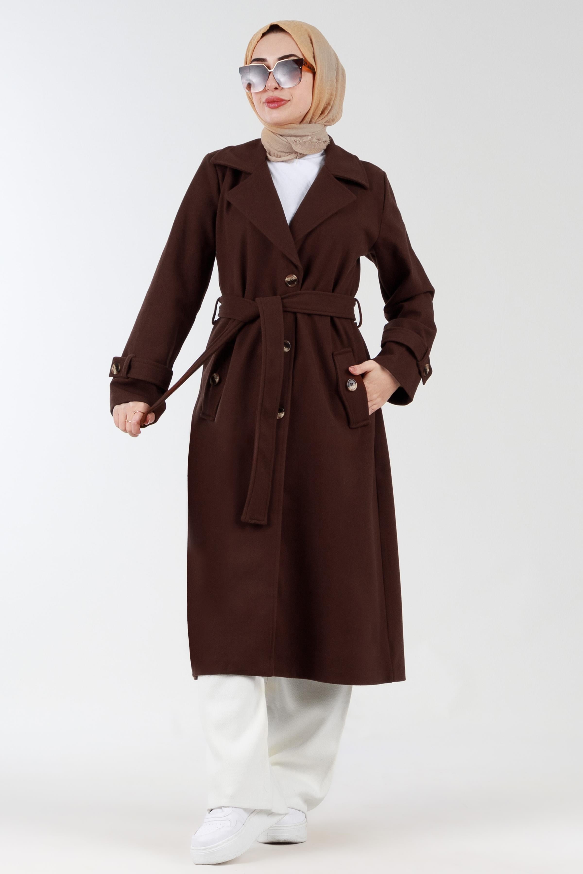 Belted Woolen Coat
