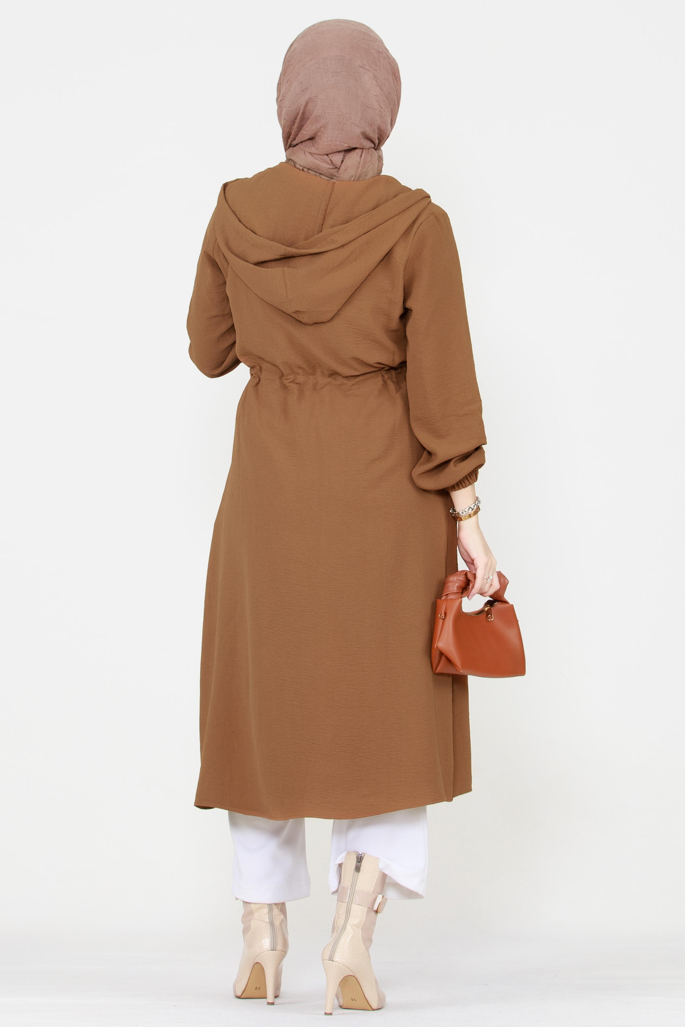 Beli Tünelli Mevsimlik Tunik-Taba